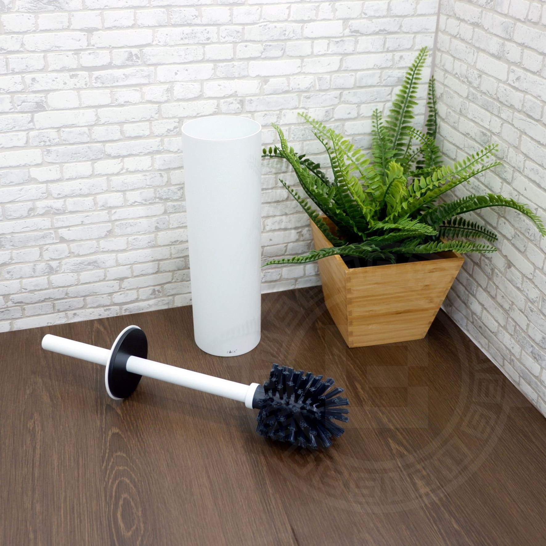 トイレブラシ|TUBO MW 床置きタイプ トイレ掃除 長さ40cm 直径9cm 18/10ステンレス製 マットホワイト 40118