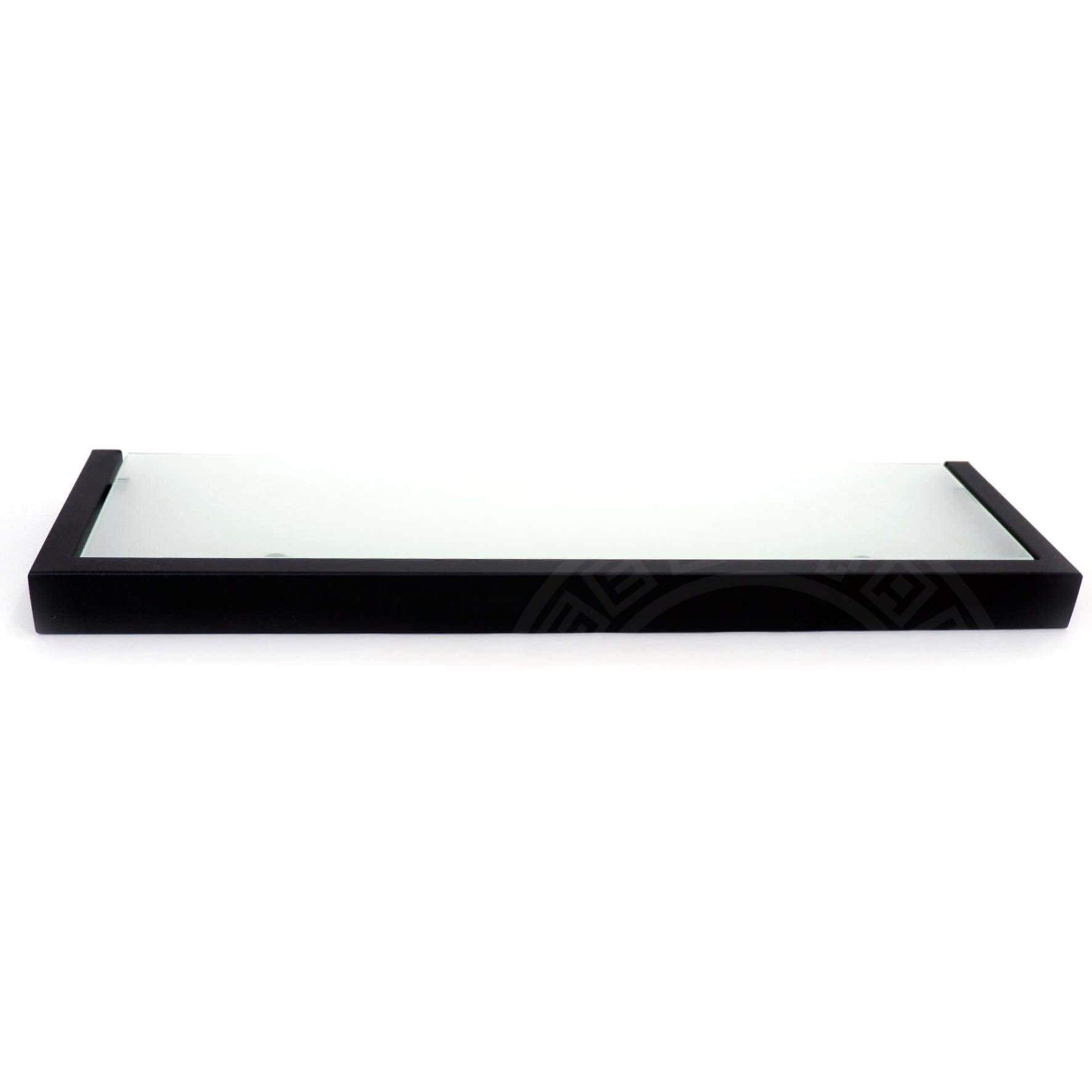 バスルームシェルフ|LINEA MB ガラスのシェルフ シャワーラック バスルームラック バス収納備品置き 洗面収納 壁設置タイプ 幅46.5cm 高さ3cm 奥行き13.2cm 18/10ステンレス製 マットブラック 40574