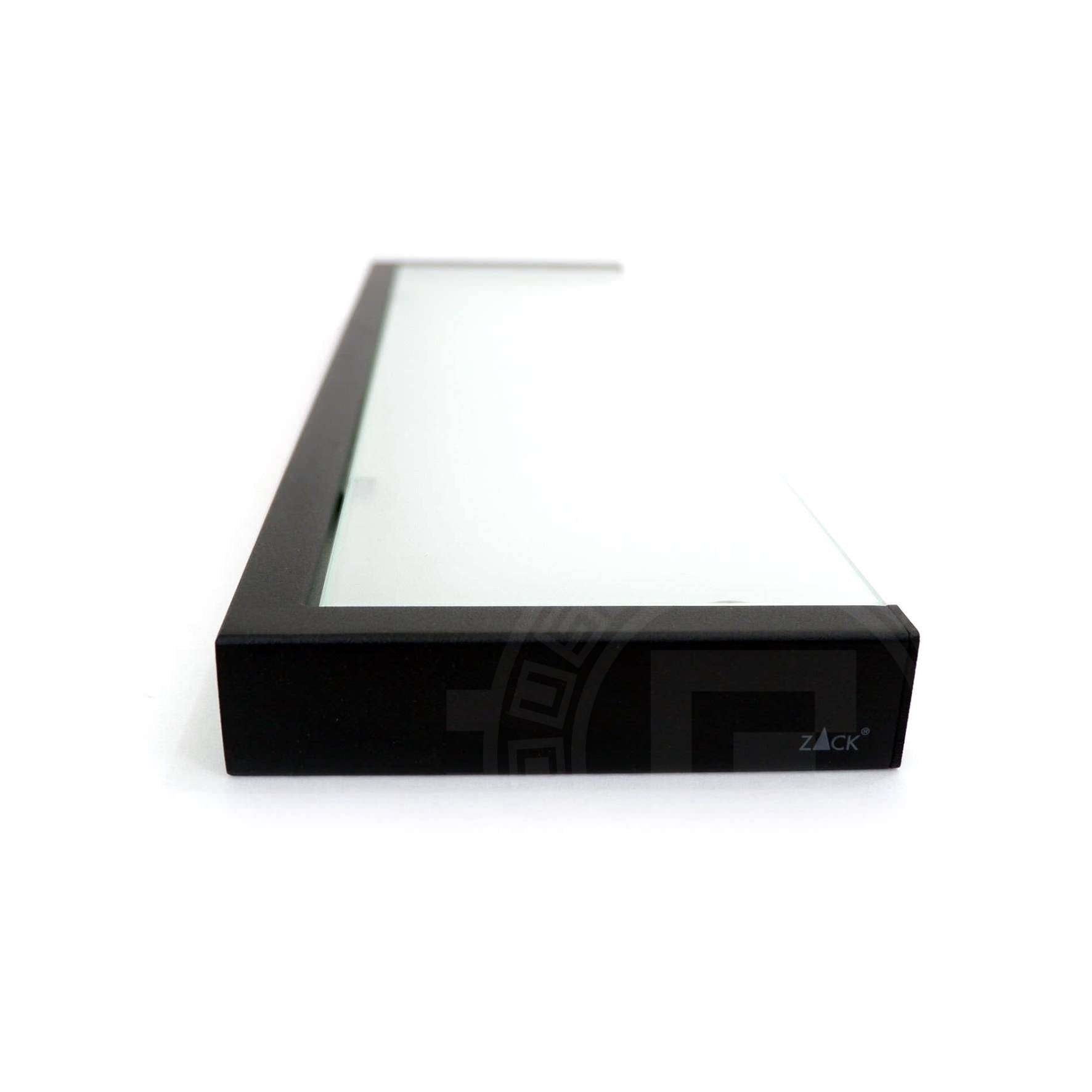 バスルームシェルフ|LINEA MB ガラスのシェルフ シャワーラック バスルームラック バス収納備品置き 洗面収納 壁設置タイプ 幅46.5cm 高さ3cm 奥行き13.2cm 18/10ステンレス製 マットブラック 40574