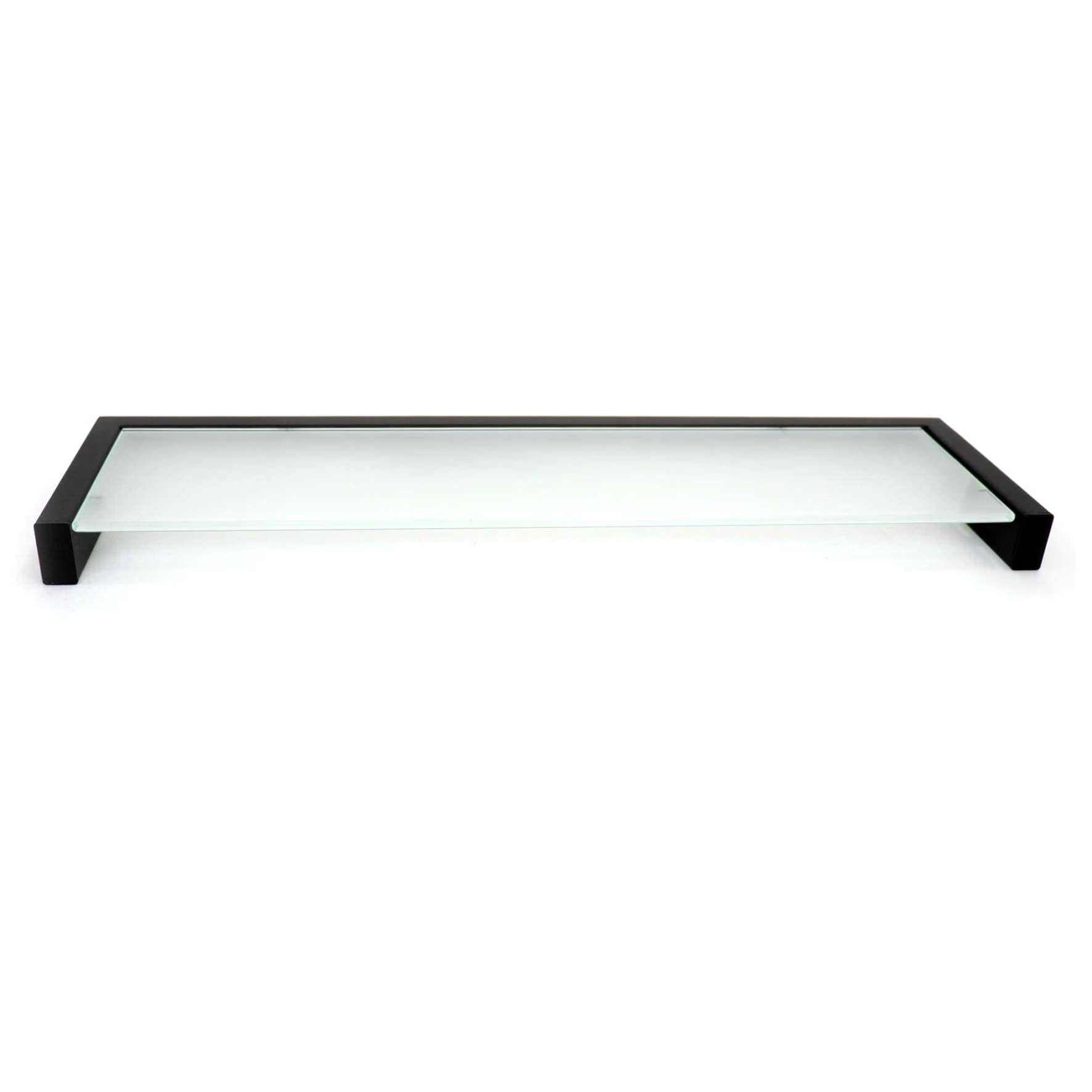 バスルームシェルフ|LINEA MB ガラスのシェルフ シャワーラック バスルームラック バス収納備品置き 洗面収納 壁設置タイプ 幅46.5cm 高さ3cm 奥行き13.2cm 18/10ステンレス製 マットブラック 40574