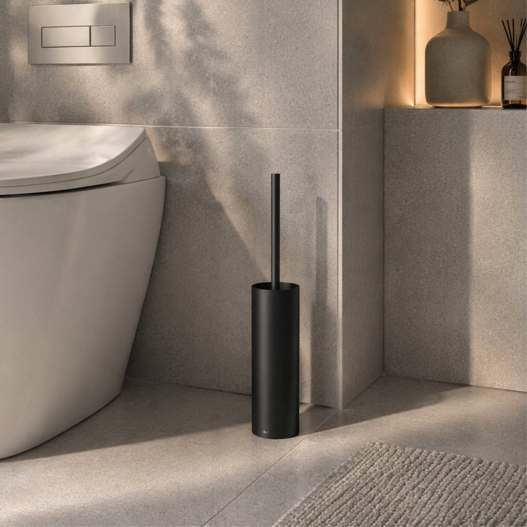 トイレブラシ|ZACK 40622 PATIO MB 床置きタイプ トイレ掃除 直径8cm 高さ45cm 18/10ステンレス製 マットブラック 02