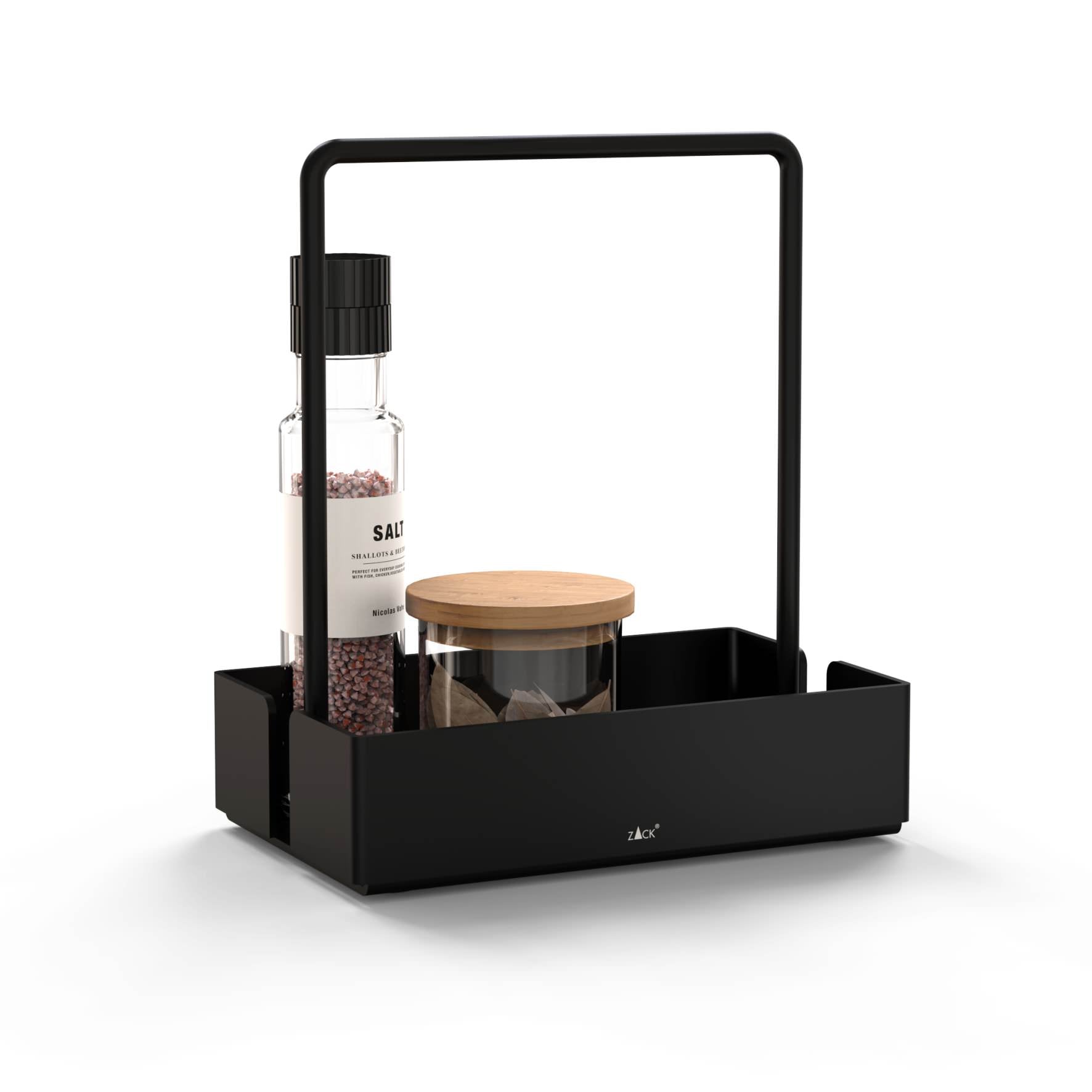 テーブルキャディ(卓上収納)｜20764 UMO MB 卓上トレイ 幅11cm 高さ21cm 18/10ステンレス製 マットブラック