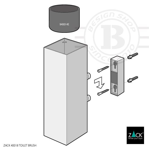 ZACK 40018 XERO トイレブラシセット