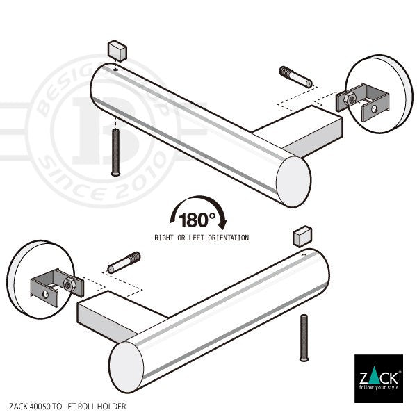 トイレットロールホルダー｜SCALA MP 18/10ステンレス製 ミラーポリッシュ仕上げ 40050 -