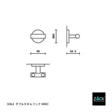 タオル掛け｜SCALA MP ダブルタオルフック 18/10ステンレス製 ミラーポリッシュ仕上げ 40063 -