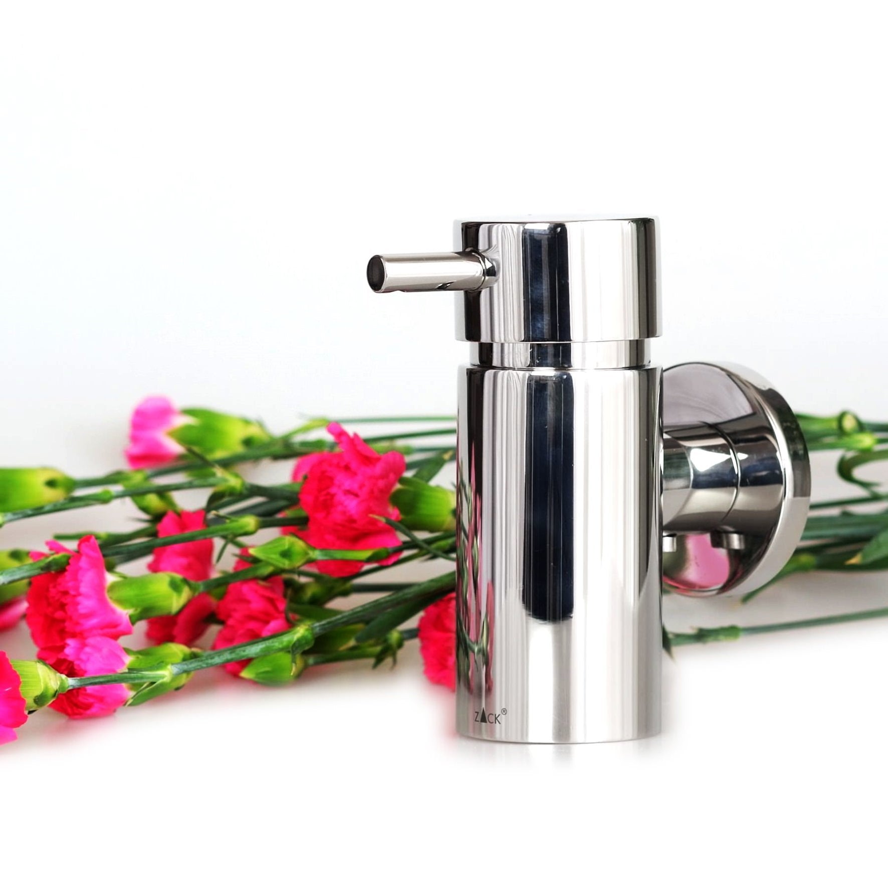 リキッドディスペンサー｜TICO MP 液体用ソープ リキッドソープ 壁設置タイプ 高さ12.6cm 直径5cm 130ml 18/10ステンレス製 ミラーポリッシュ仕上げ 40094