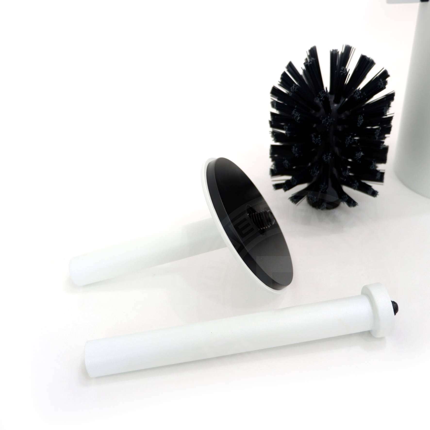 トイレブラシ｜TUBO MW 壁設置タイプ トイレ掃除 長さ40.4cm ケース直径9cm 18/10ステンレス製 マットホワイト 40117