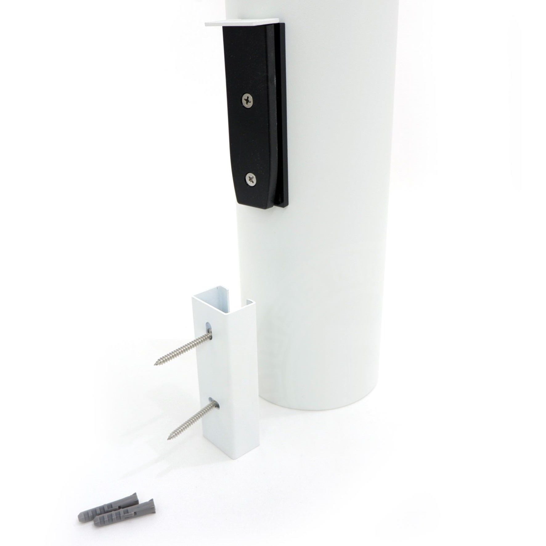 トイレブラシ｜TUBO MW 壁設置タイプ トイレ掃除 長さ40.4cm ケース直径9cm 18/10ステンレス製 マットホワイト 40117