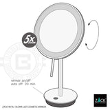 LED付 メイクアップミラー｜ALONA MB 卓上コスメティックミラー 18/10ステンレス製 マットブラック 40142 -