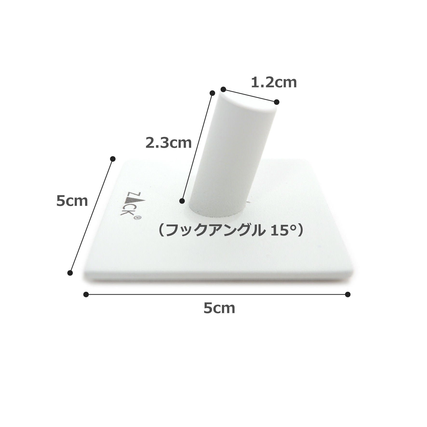 タオル掛け｜DUPLO MW タオルフック タオルホルダー シール接着タイプ 縦5cm 横5cm 18/10ステンレス製 マットホワイト 40154