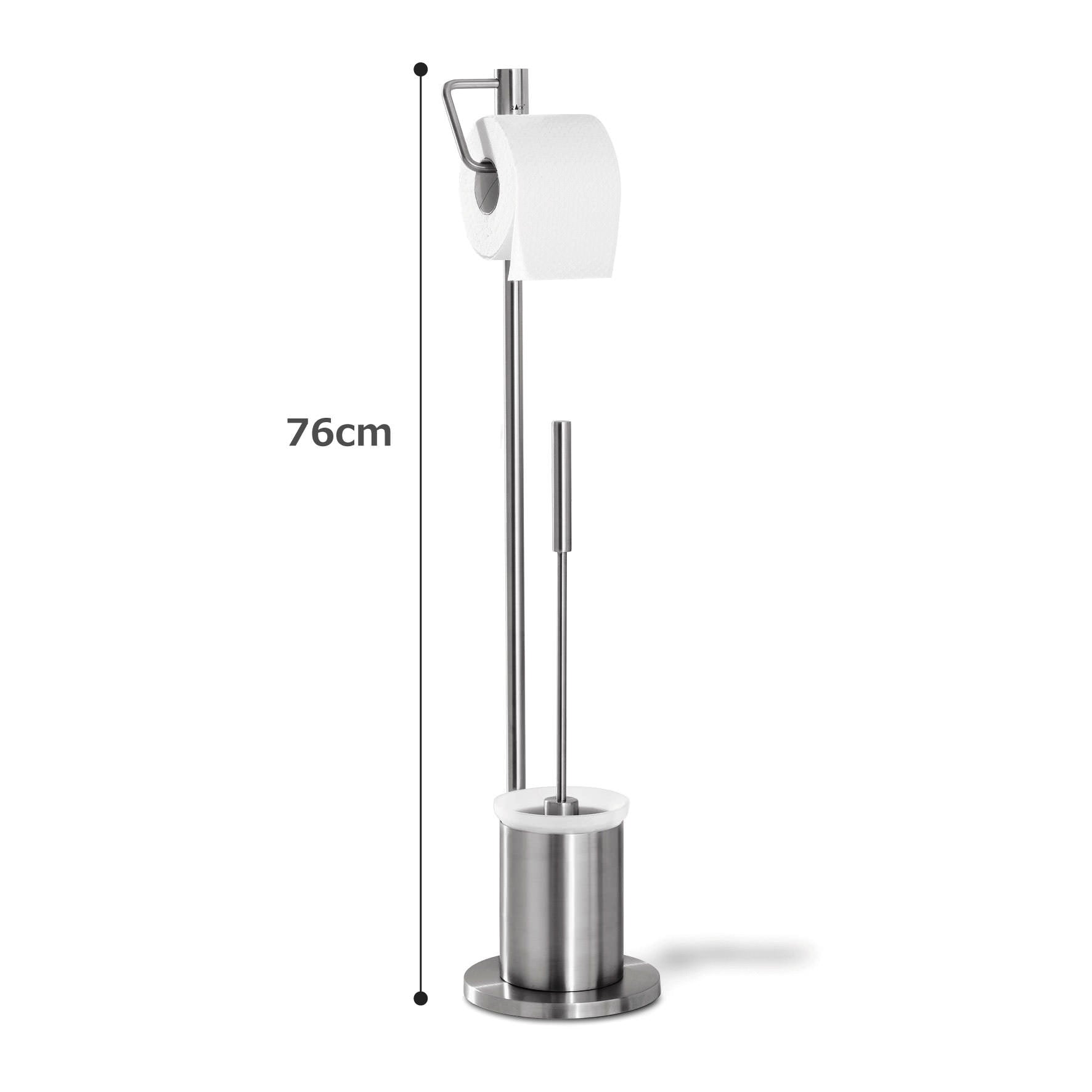 トイレットバトラー｜MARINO HL トイレットペーパースタンド トイレブラシスタンド トイレブラシ 高さ76cm 18/10ステンレス製 ヘアライン仕上げ 40188