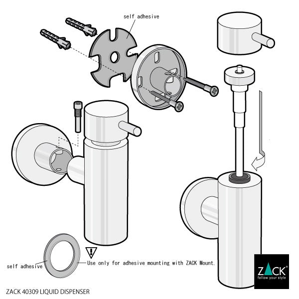 リキッドディスペンサー｜MANOLA HL 液体用ソープ リキッドソープ 壁設置タイプ 高さ16.5cm 直径5cm 175ml 18/10ステンレス製 ヘアライン仕上げ 40309