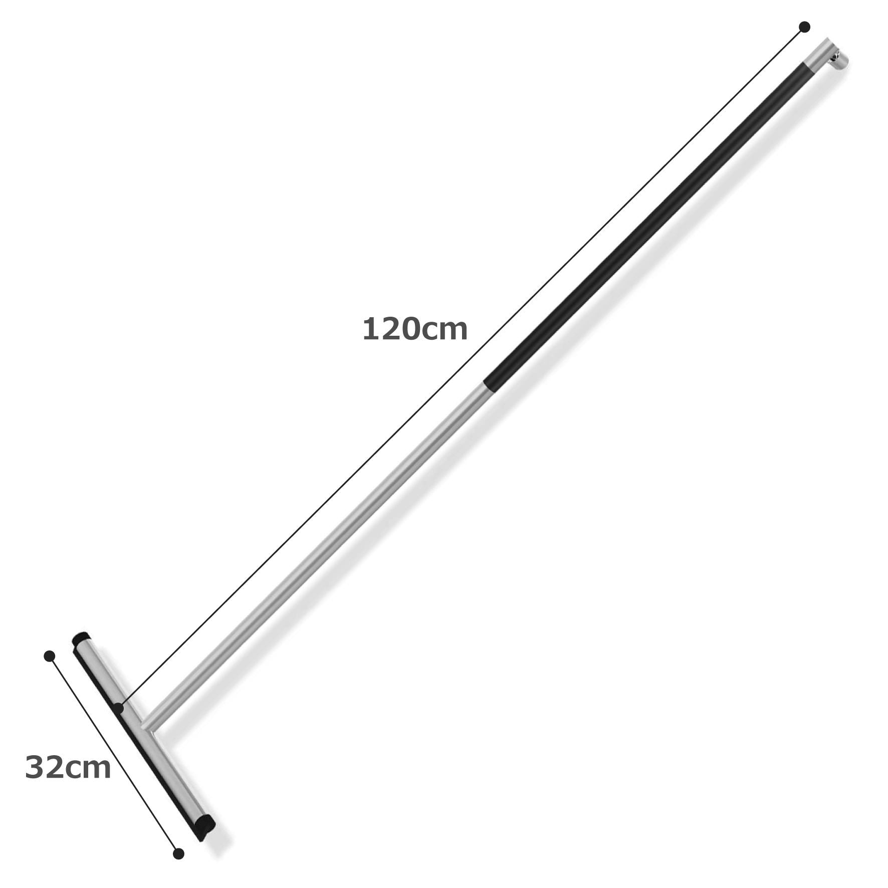 フロアスクイージーL｜JAZ HL フロア用水取りワイパー 水切りワイパー 玄関用スクージー 長さ120cm 幅32cm 18/10ステンレス製 ヘアライン仕上げ 40328