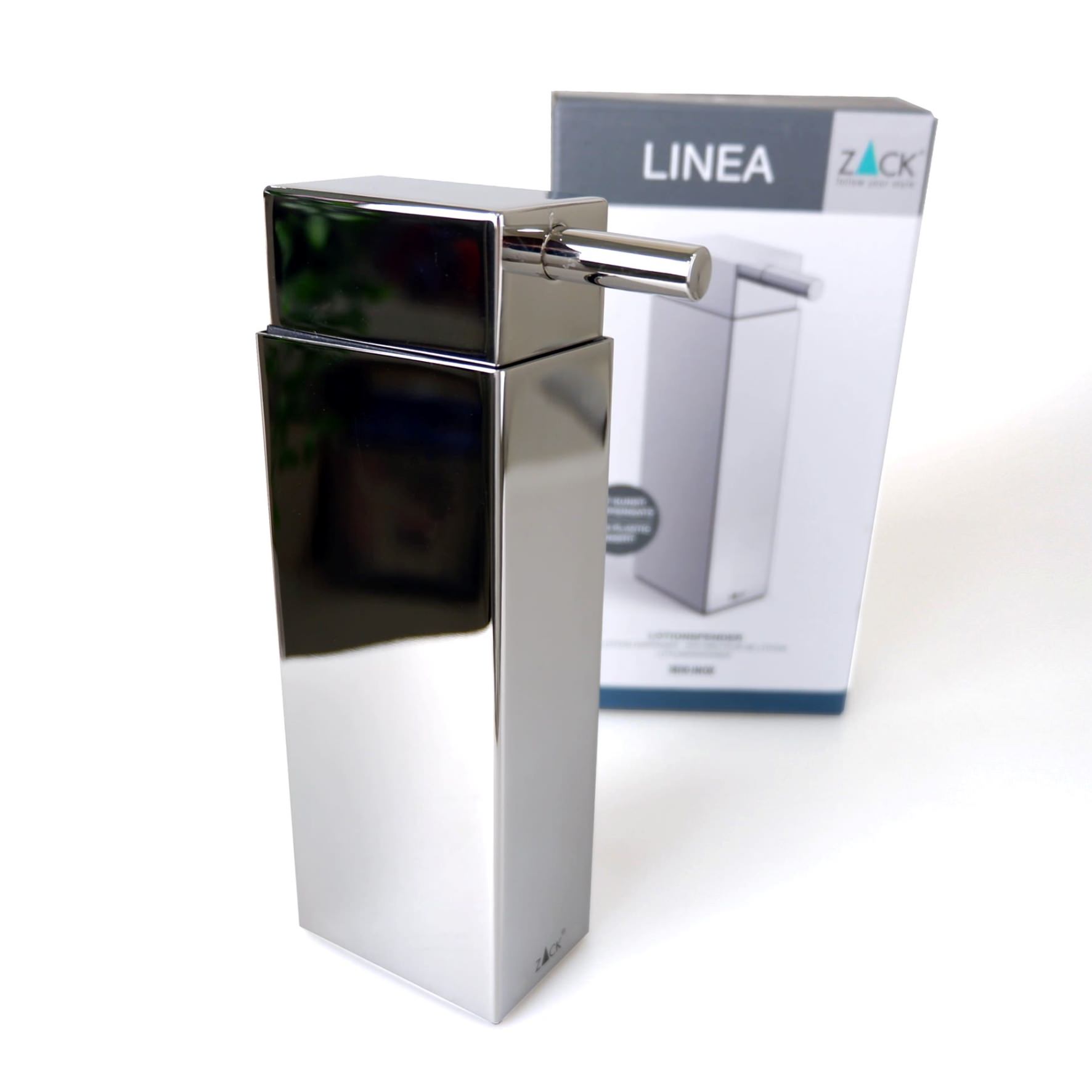 リキッドディスペンサー｜LINEA MP 液体用ソープ リキッドソープ 置き型タイプ 高さ16.9cm 幅4cm 奥行き8.6cm 190ml 18/10ステンレス製 ミラーポリッシュ仕上げ 40338
