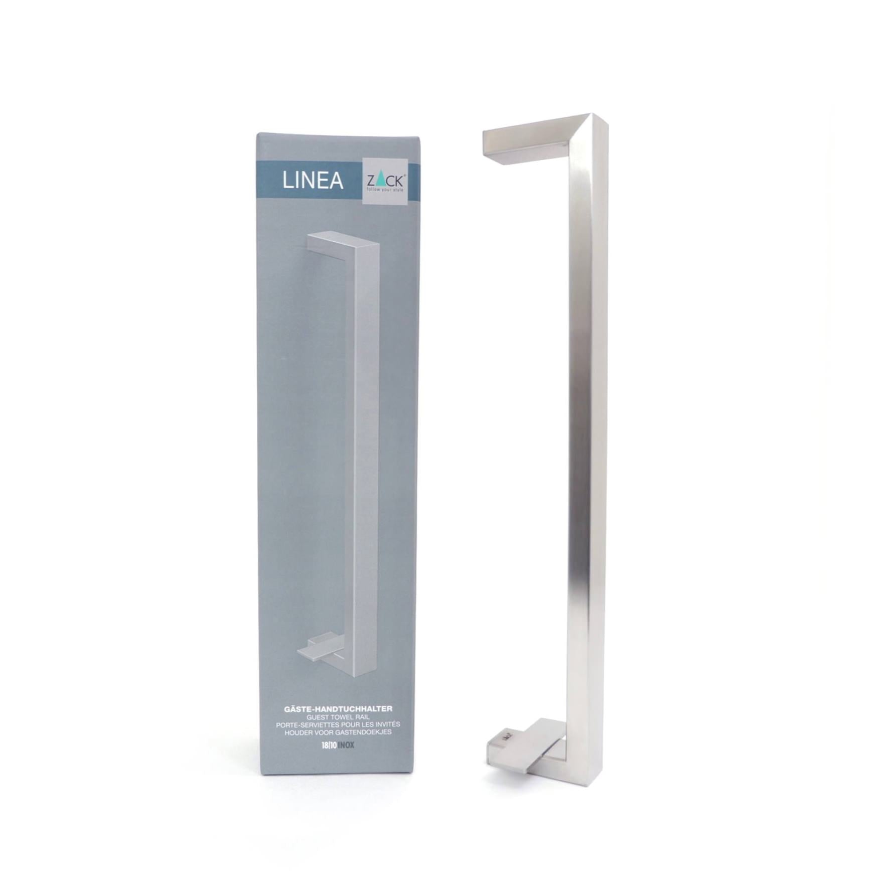 タオル掛け｜ZACK 40378 LINEA HL タオルホルダー タオルストッカー 壁設置タイプ 高さ40cm 幅8cm 奥行き7cm 18/10ステンレス製 ヘアライン仕上げ 02