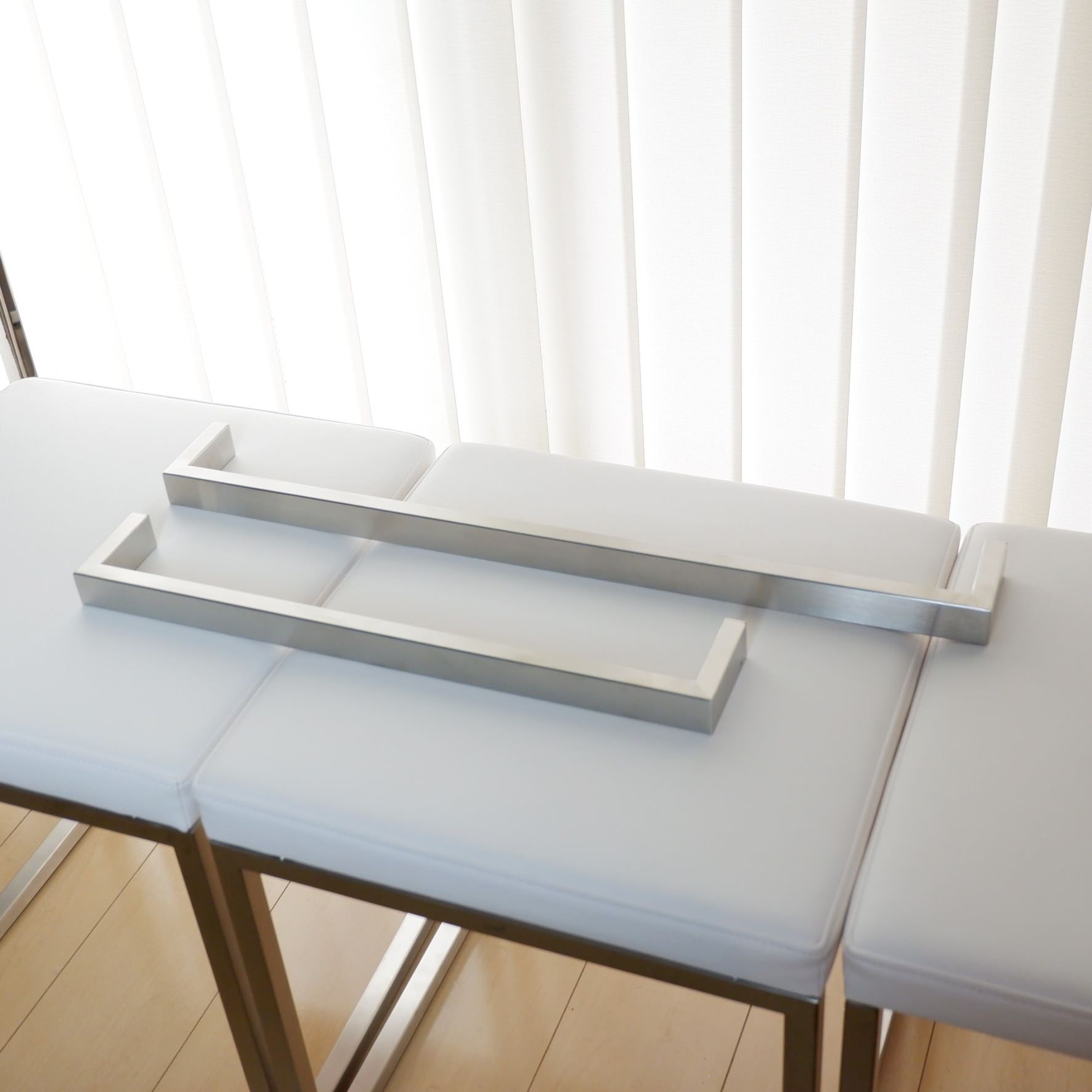 タオル掛け｜LINEA HL タオルレール タオルホルダー タオルハンガー 壁設置 長さ46.5cm 高さ3cm 幅7.7cm 18/10ステンレス製 ヘアライン仕上げ 40387