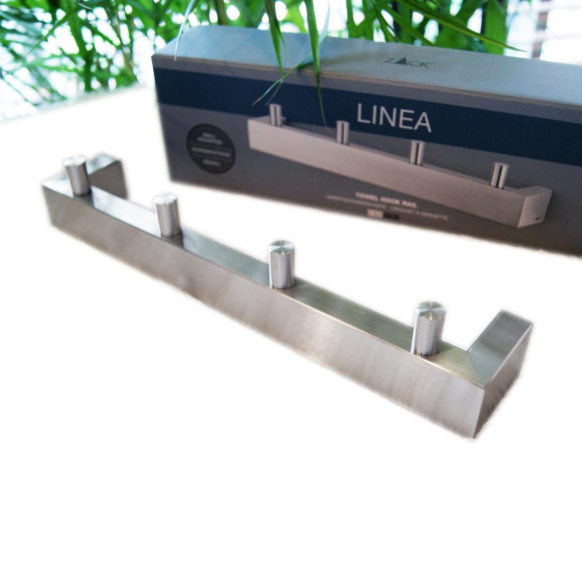 タオル掛け｜LINEA HL タオルフックレール タオルホルダー ループタオル タオルハンガー 壁設置 幅26.5cm 高さ4.8cm 奥行き4.7cm 18/10ステンレス製 ヘアライン仕上げ 40389