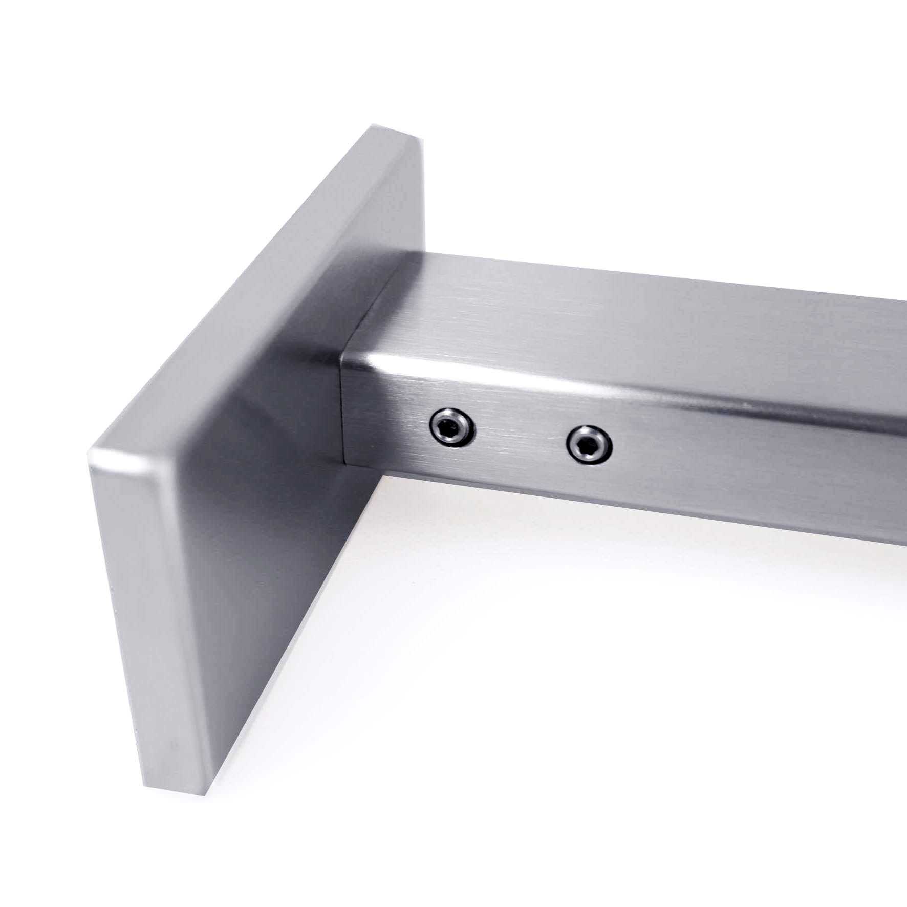 タオル掛け｜LINEA HL ダブルタオルホルダー タオルレール タオルハンガー 壁設置 長さ42.2cm 高さ8cm 幅10cm 18/10ステンレス製 ヘアライン仕上げ 40398