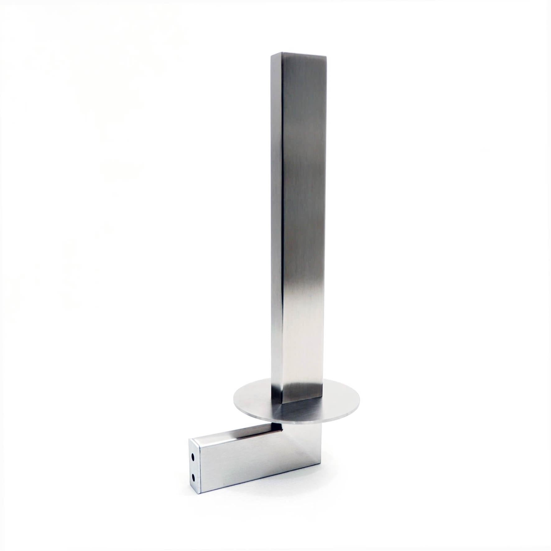 スペアトイレットペーパーホルダー｜LINEA HL ペーパーストッカー ペーパースタンド 壁設置タイプ 高さ25.2cm 幅8cm 18/10ステンレス製 ヘアライン仕上げ 40399
