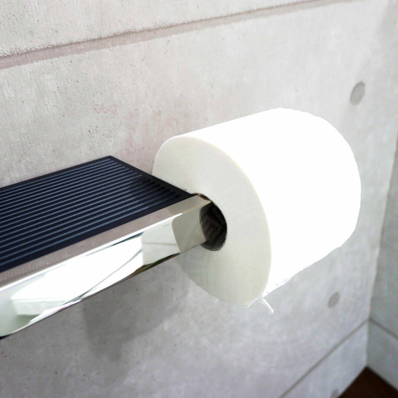 トレイ付きトイレットペーパーホルダー｜LINEA MP 18/10ステンレス製 ミラーポリッシュ仕上げ 40407 -