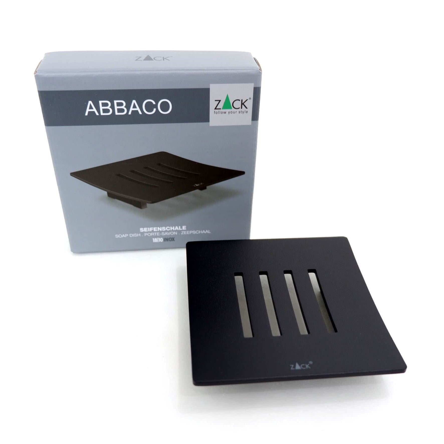 ソープディッシュ｜ABBACO MB ソープトレー 石鹸置き 幅10.5cm 奥行き10.5cm 高さ2.2cm 18/10ステンレス製 マットブラック 40443