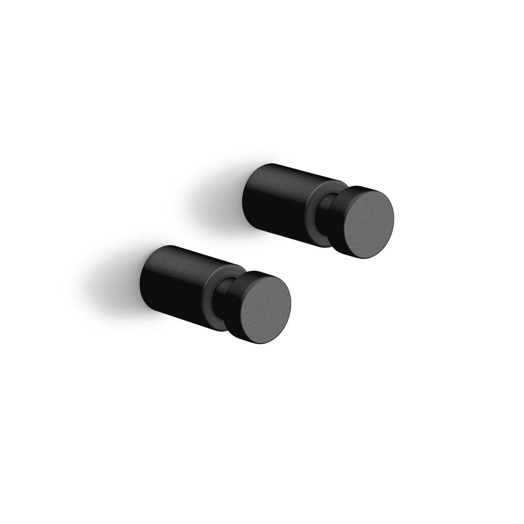 タオル掛け｜AIVO MB タオルフックS 2個セット ループタオルフック 壁設置タイプ 直径1.6cm 長さ3.5cm タオルフックS 2個入 18/10ステンレス製 マットブラック 40444