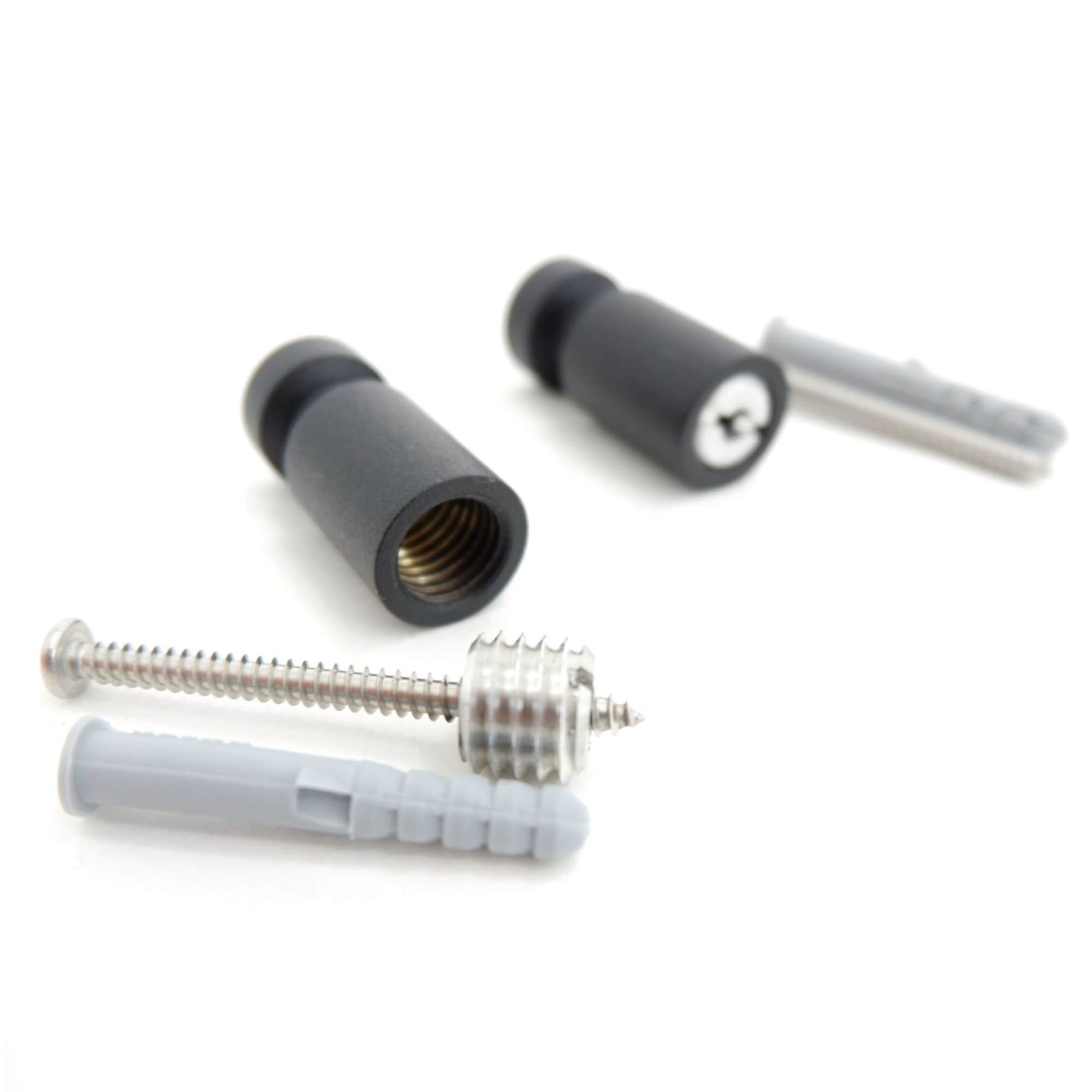 タオル掛け｜AIVO MB タオルフックS 2個セット ループタオルフック 壁設置タイプ 直径1.6cm 長さ3.5cm タオルフックS 2個入 18/10ステンレス製 マットブラック 40444