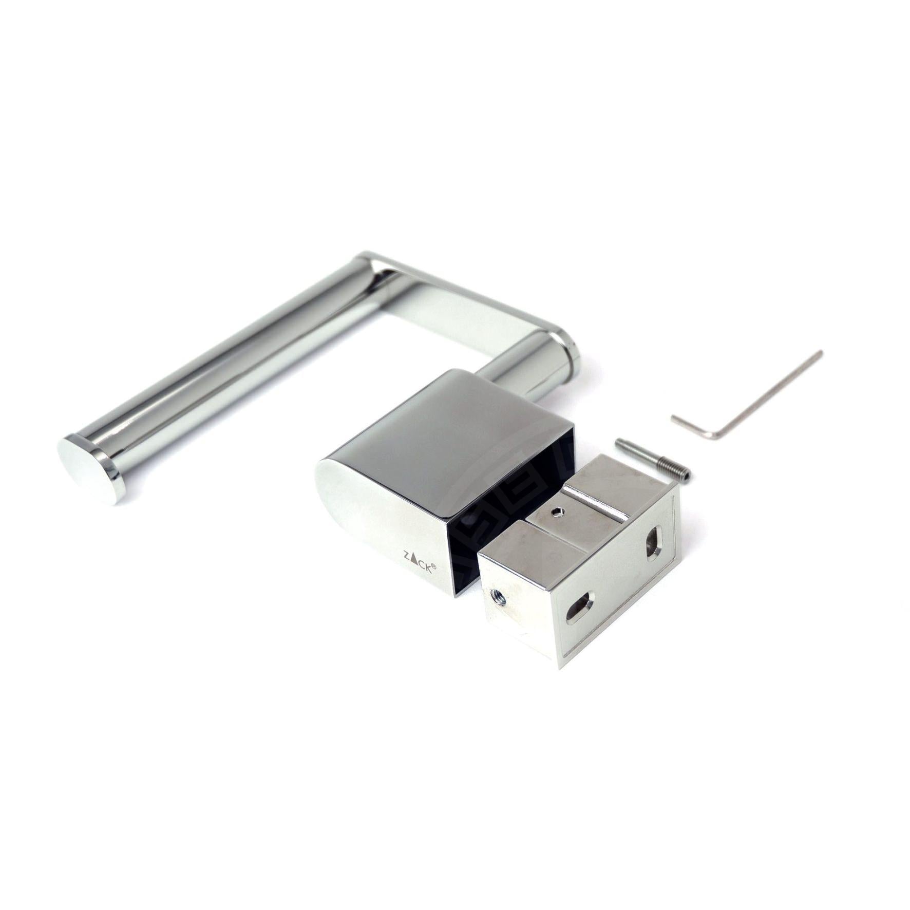 トイレットペーパーホルダー｜ATORE MP ペーパーホルダー ペーパーストッカー 壁設置タイプ 幅12.4cm 高さ10.4cm 奥行き5.4cm 18/10ステンレス製 ミラーポリッシュ仕上げ 40471