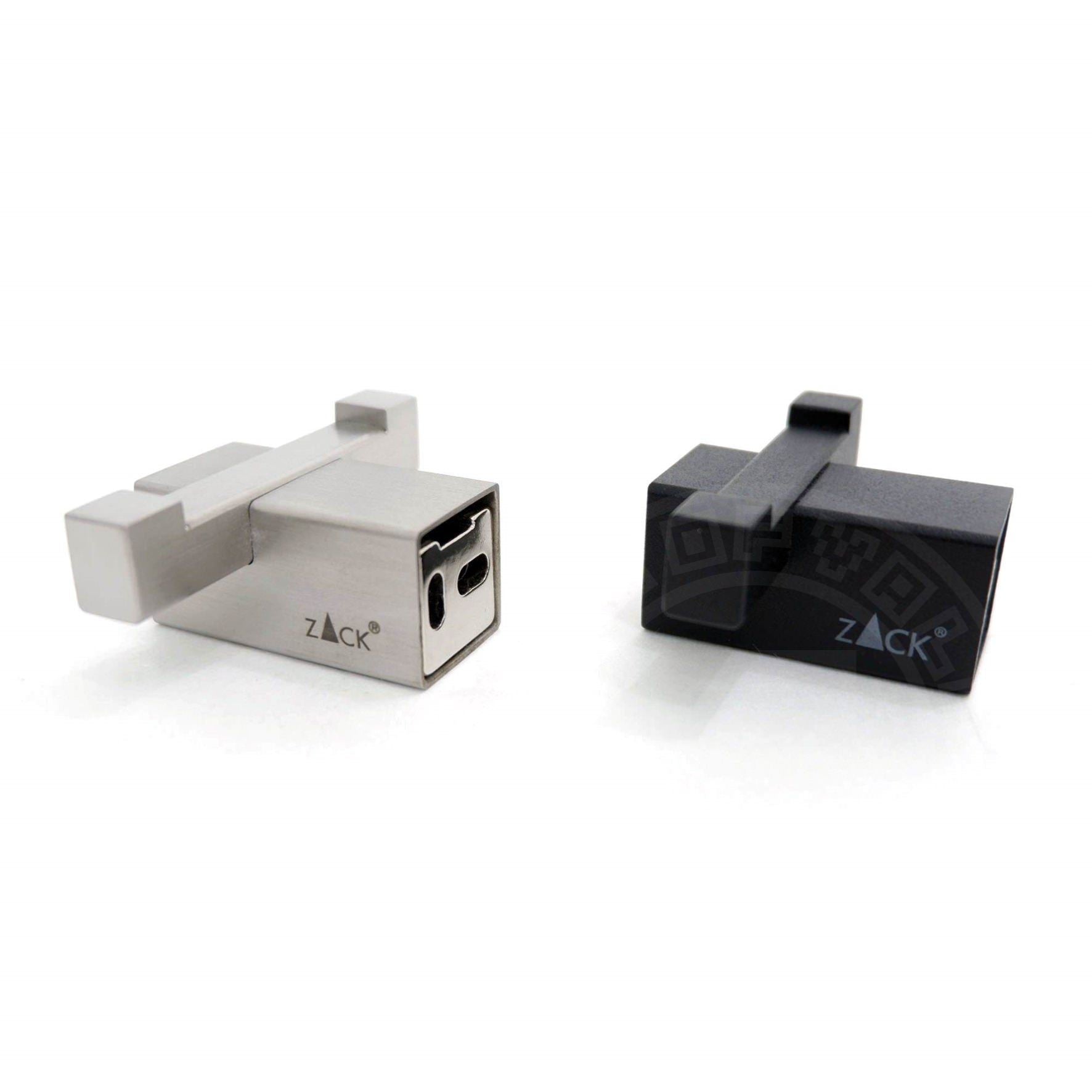 タオル掛け｜CARVO MB ダブルタオルフック ダブルフック 2枚掛け 壁設置タイプ 高さ2.6cm 奥行き4.5cm 幅6.5cm 18/10ステンレス製 マットブラック 40504