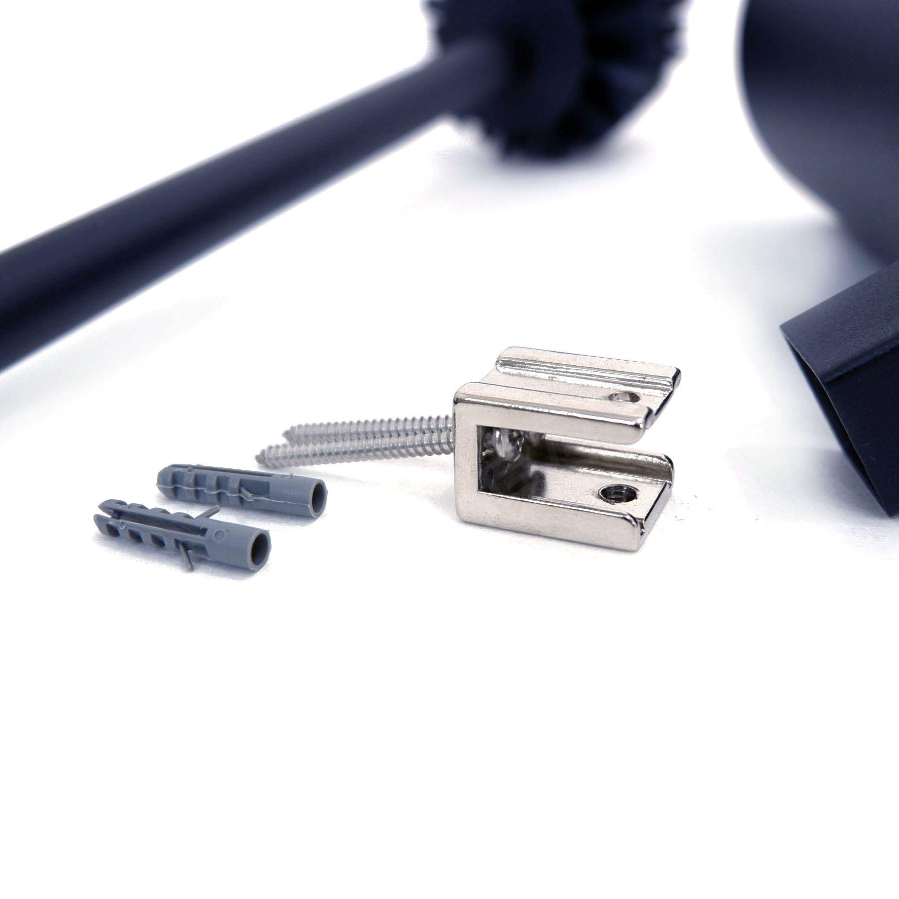 トイレブラシ｜CARVO MB 壁設置タイプ トイレ掃除 長さ50.1cm ケース幅8.9cm 奥行き12.2cm 18/10ステンレス製 マットブラック 40507