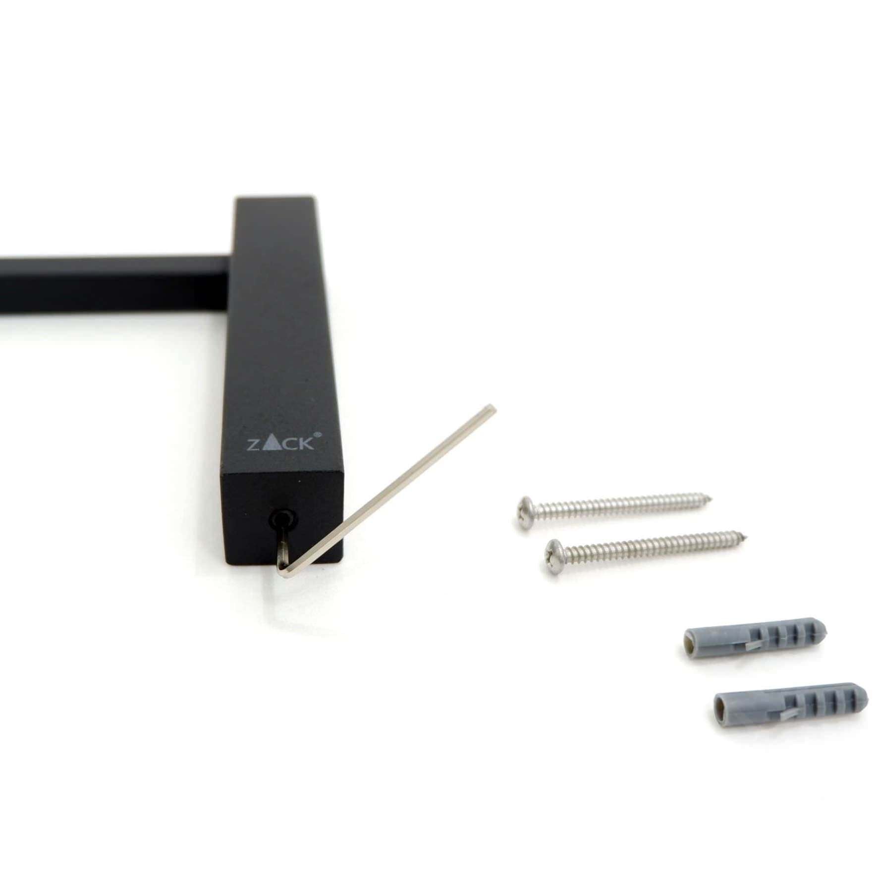 タオル掛け｜CARVO MB タオルホルダー タオルレール タオルハンガー 壁設置 幅2.1cm 高さ12cm 長さ44cm 18/10ステンレス製 マットブラック 40511