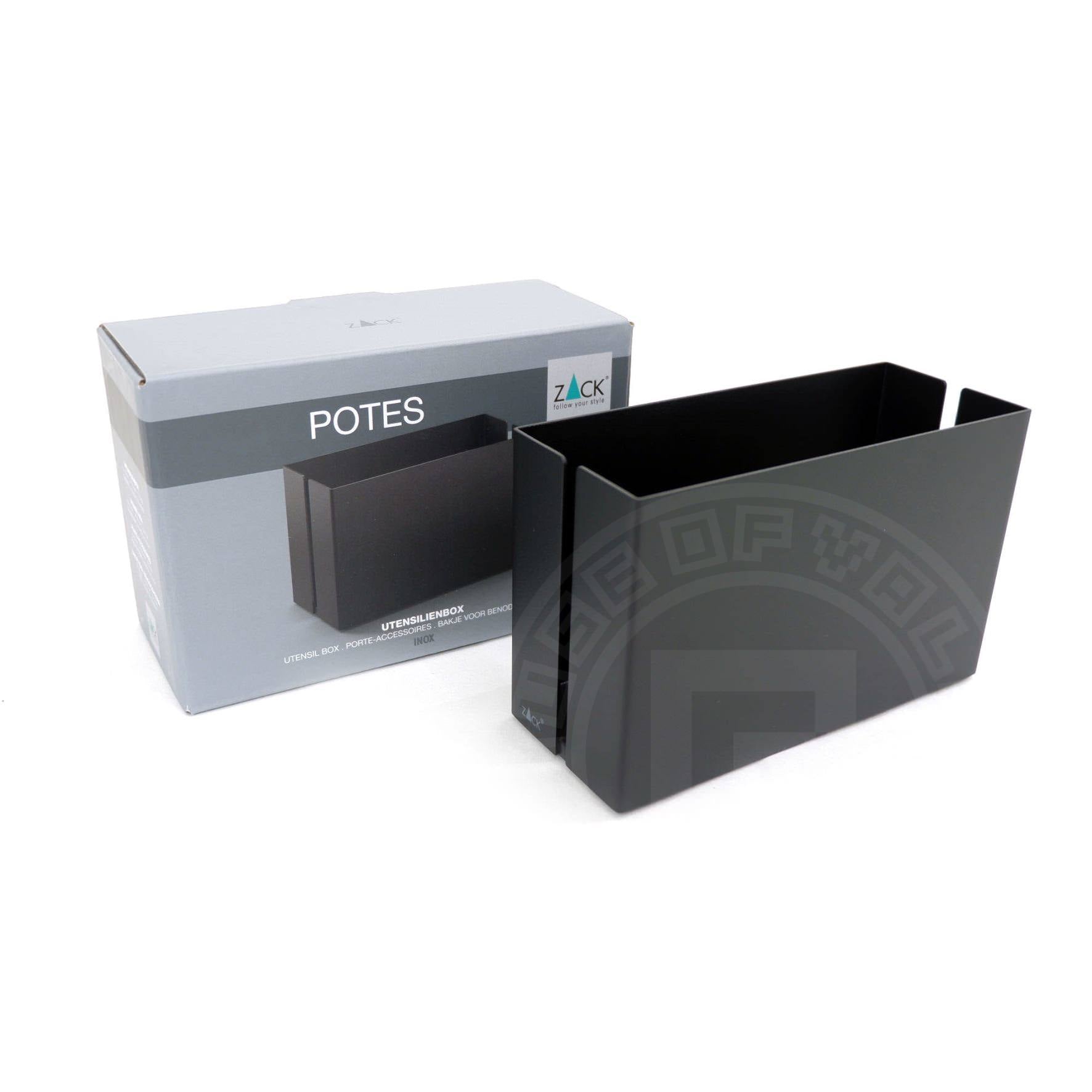 ユーテンシルボックスL｜POTES MB ツールボックス 小物入れ コスメケース 洗面収納 幅15cm 高さ9.7cm 奥行き6cm 18/10ステンレス製 マットブラック 40535