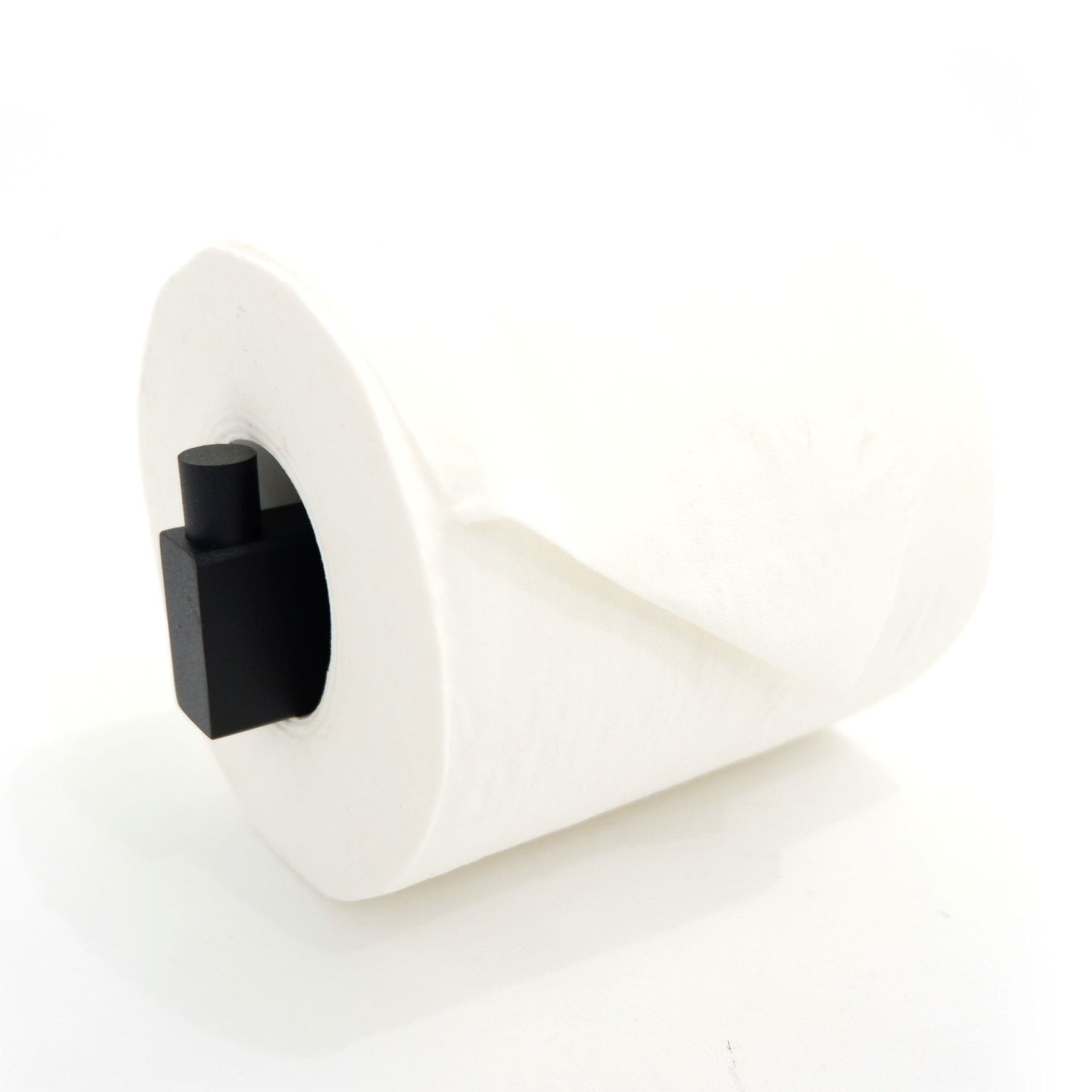 スペアトイレットペーパーホルダー｜LINEA MB ペーパーストッカー ペーパースタンド 壁設置タイプ 高さ4.2cm 幅1.5cm 奥行き13.1cm 18/10ステンレス製 マットブラック 40581