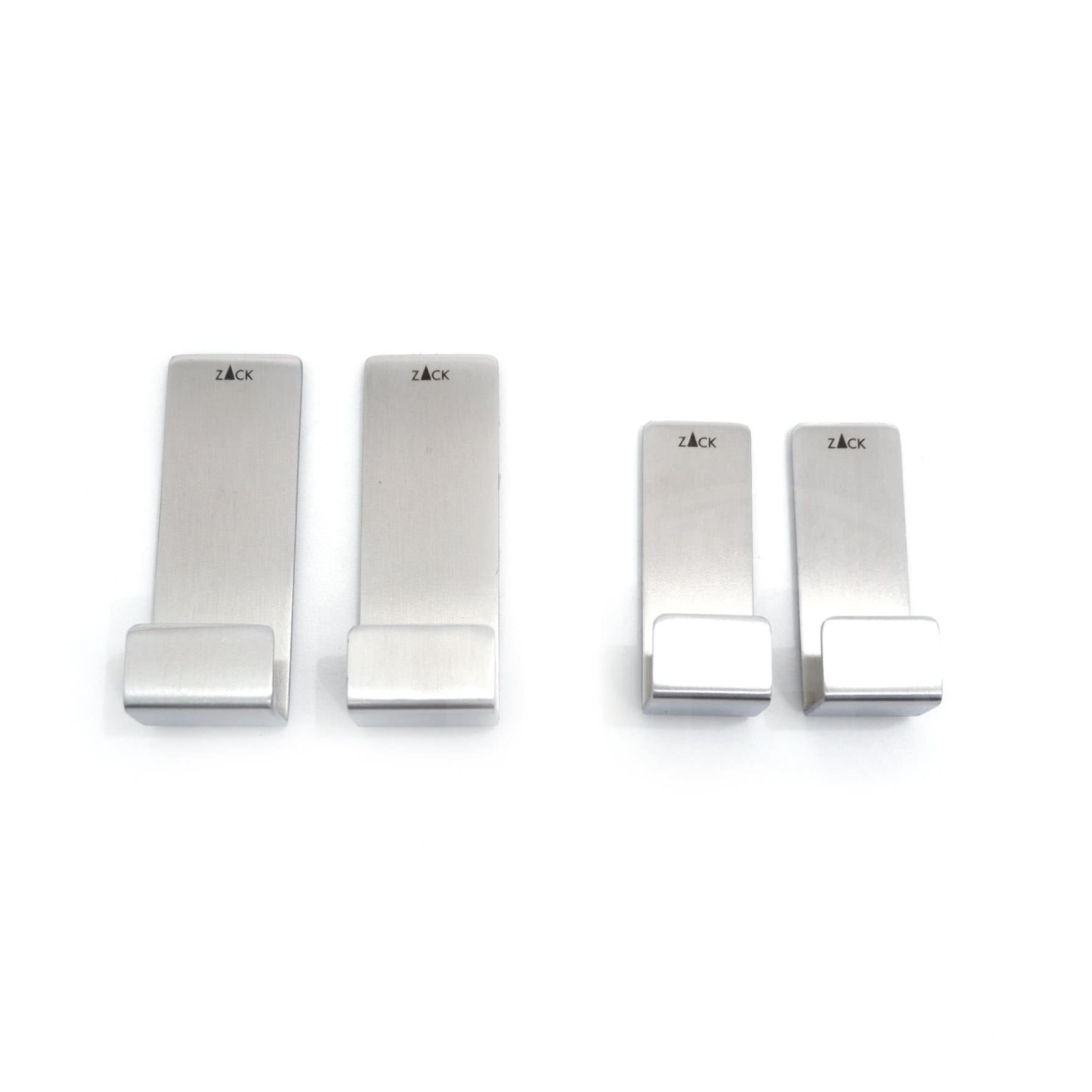 タオル掛け｜POTES HL タオルフックS 2個入 ループタオルフック 接着シールタイプ 高さ5.5cm 幅2cm 18/10ステンレス製 ヘアライン仕上げ 40608