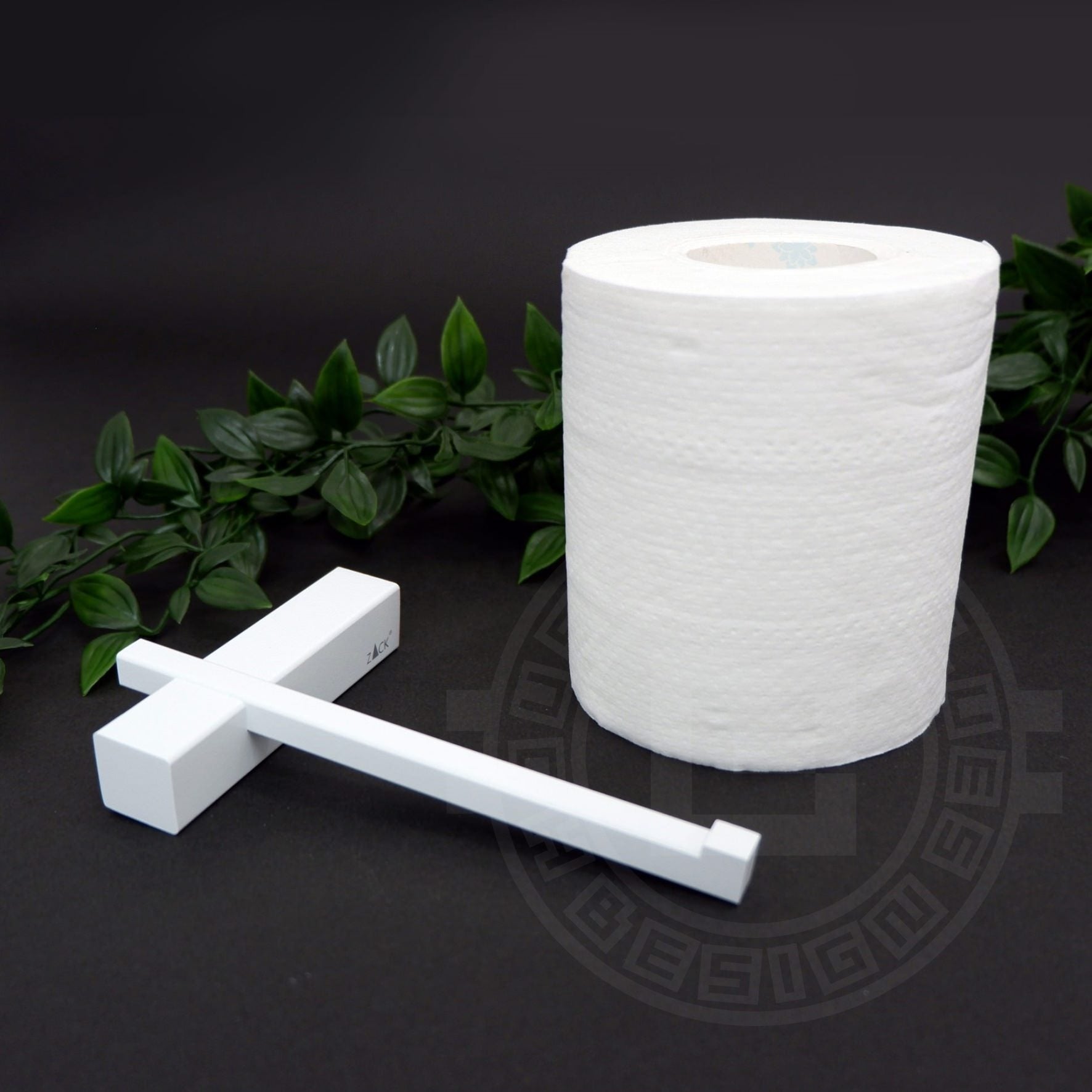 トイレットペーパーホルダー｜CARVO MW ペーパーホルダー ペーパーストッカー 壁設置タイプ 幅16.5cm 高さ2.6cm 奥行き10cm 18/10ステンレス製 マットホワイト 40810