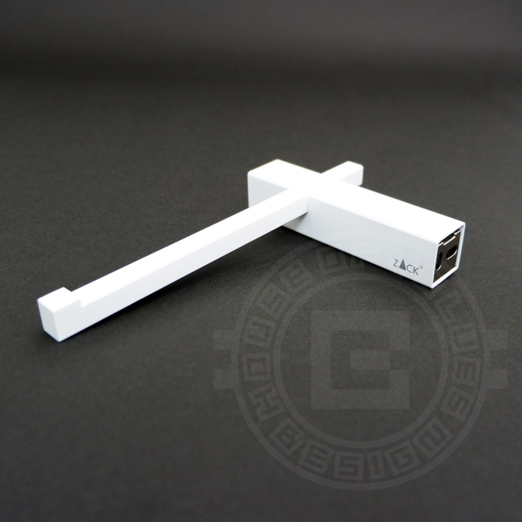 トイレットペーパーホルダー｜CARVO MW ペーパーホルダー ペーパーストッカー 壁設置タイプ 幅16.5cm 高さ2.6cm 奥行き10cm 18/10ステンレス製 マットホワイト 40810