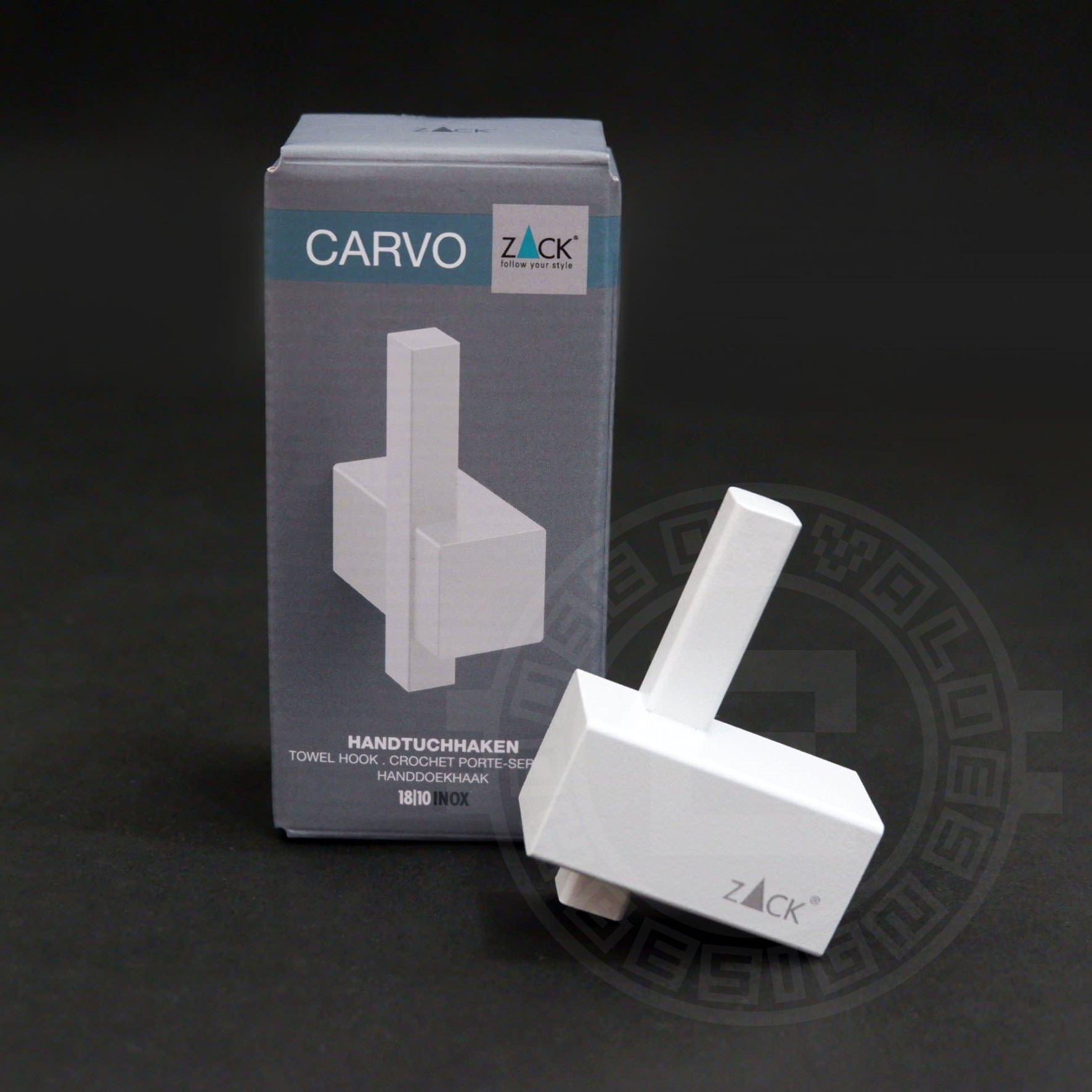 タオル掛け｜CARVO MW タオルフック シングルタオルフック シングルフック 1枚掛け 壁設置タイプ 高さ6.5cm 奥行き4.5cm 幅2.3cm 18/10ステンレス製 マットホワイト 40813