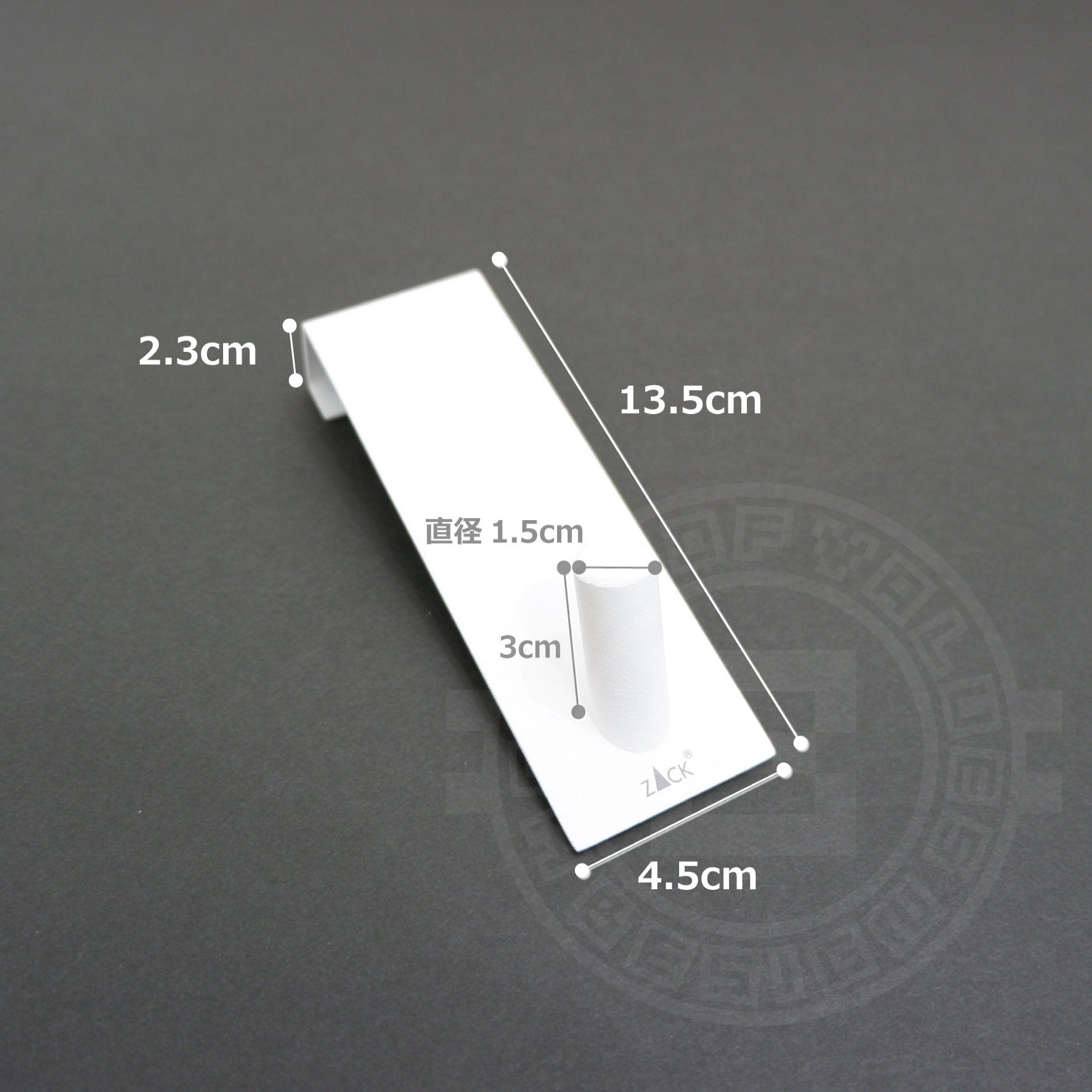 ドアフック｜EXIT MW 衣類フック 帽子掛け 19mm幅ドア用 高さ13.5cm 18/10ステンレス製 マットホワイト 40830