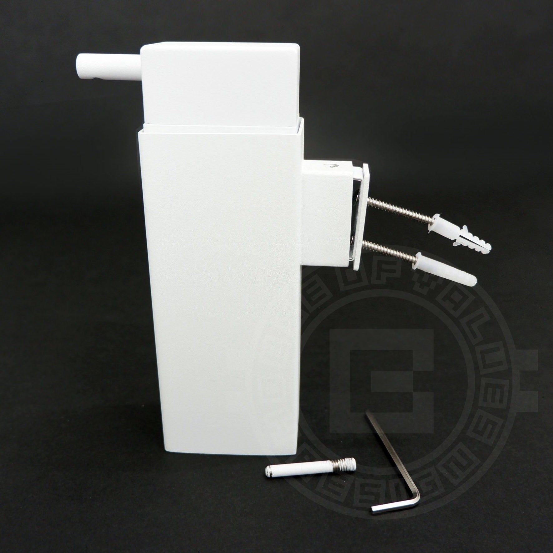 ソープディスペンサー｜LINEA MW 液体用ソープ リキッドソープ 壁設置タイプ 高さ16.7cm 幅4cm 奥行き10.8cm 190ml 18/10ステンレス製 マットホワイト 40840
