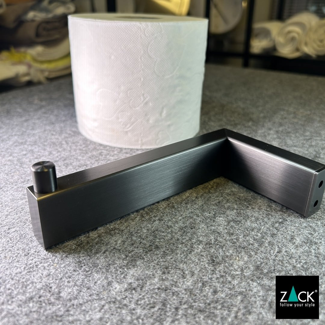トイレットペーパーホルダー｜ZACK 40875 LINEA GP ブラックステンレス