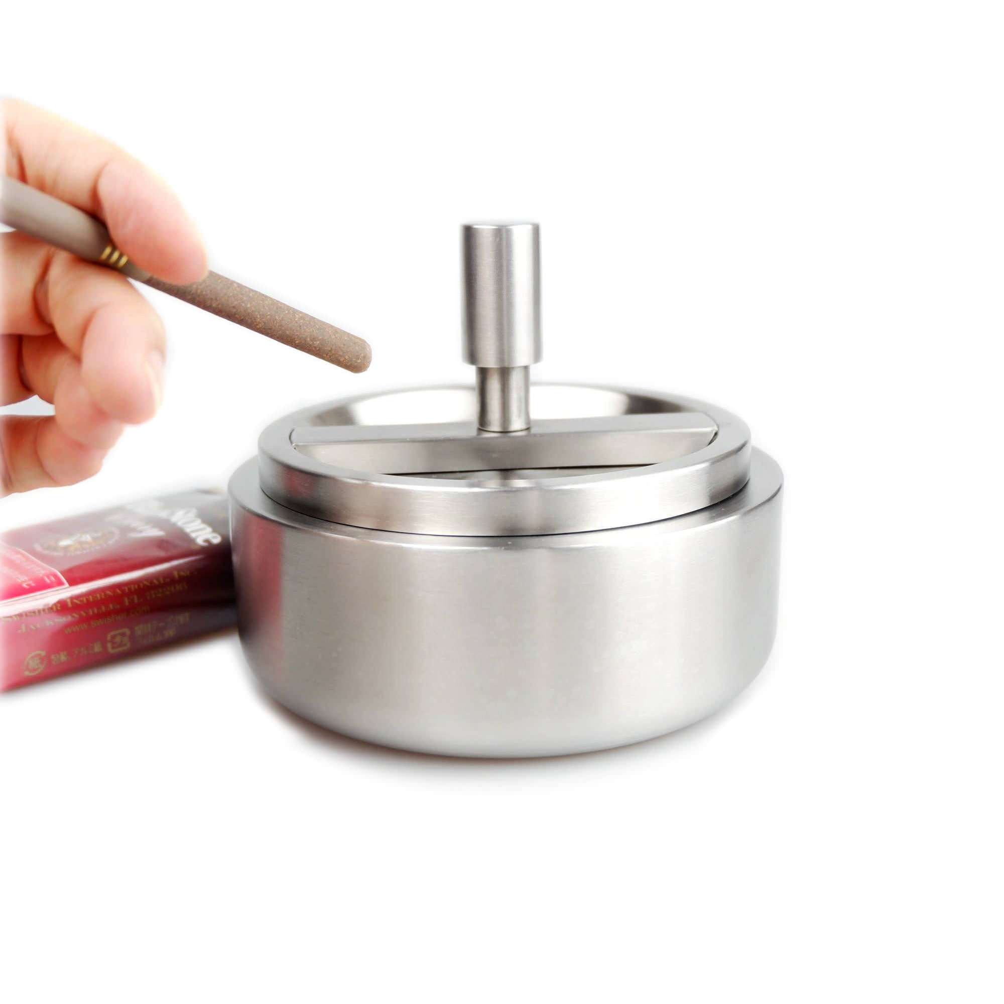 リボルビングアッシュトレイ｜50163 CONTAS HL 回転式灰皿 吸殻入れ 高