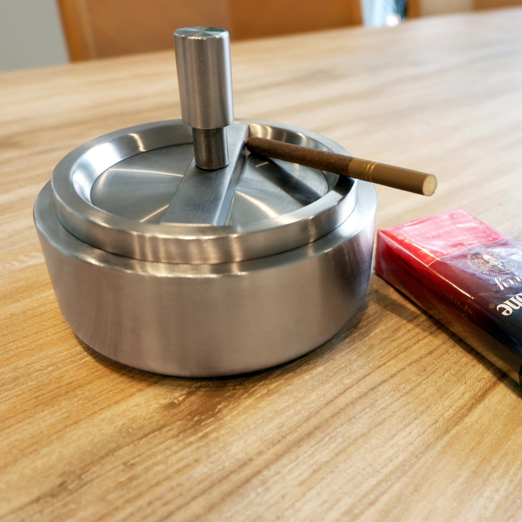 リボルビングアッシュトレイ｜50163 CONTAS HL 回転式灰皿 吸殻入れ 高