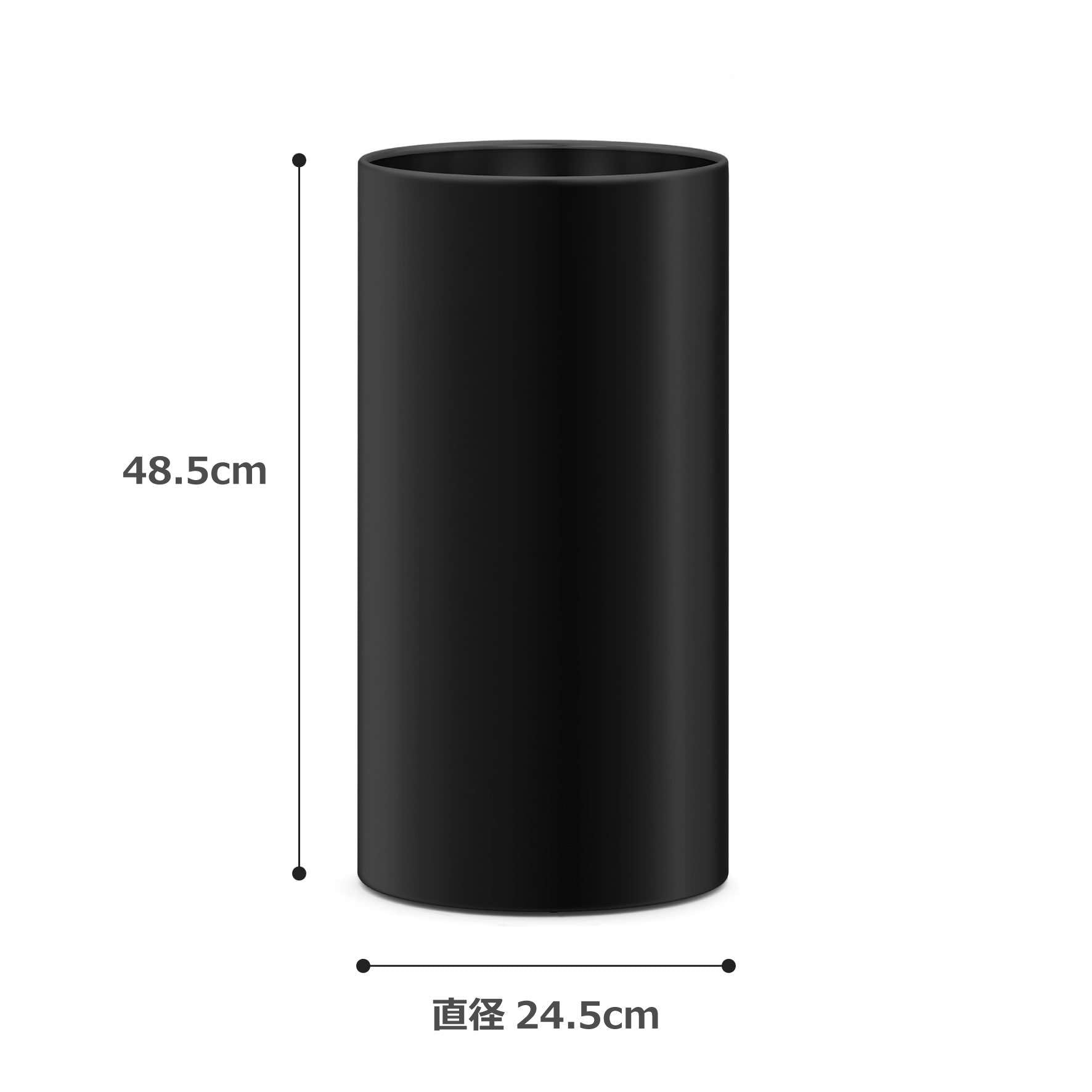 アンブレラスタンド｜CIVOS MB 傘立 傘たて 傘入れ 高さ48.5cm 直径24.5cm 18/10ステンレス製 マットブラック 50509