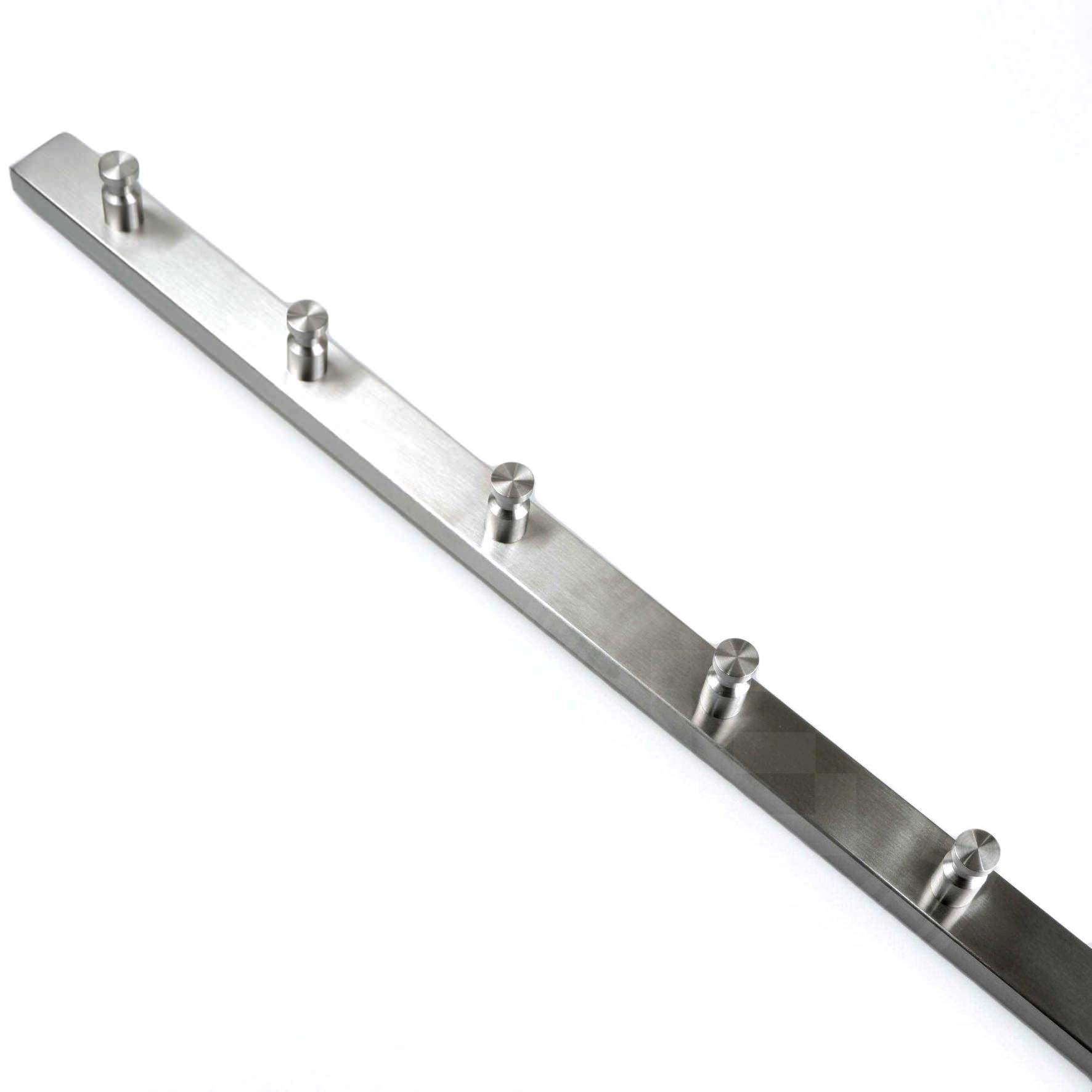 コートレール｜ACCOLO HL コートフック ハンガー掛け コート用フック 6本フック 長さ60cm 高さ3cm 厚み1.5cm フック長さ3cm 18/10ステンレス製 ヘアライン仕上げ 50662