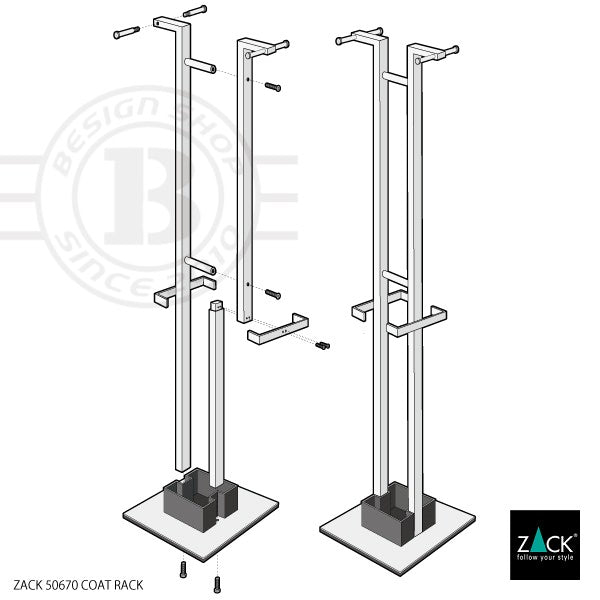 コートラック｜ATACIO HL コートスタンド 傘立て アンブレラスタンド 高さ165cm ベース幅33cm 奥行き32cm 18/10ステンレス製 ヘアライン仕上げ 50670