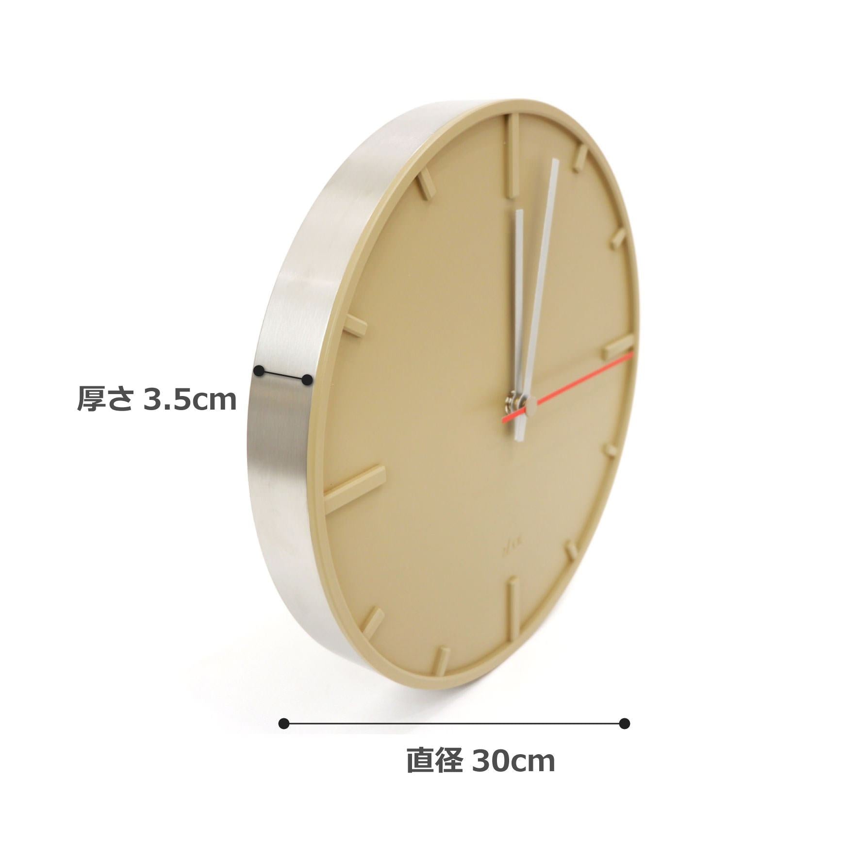 ウォールクロック ベージュ|ZACK 60016 WANU HL 壁掛け時計 ステップ ウォールクロック ベージュ|ZACK 60016 WANU HL 壁掛け時計 ステップ