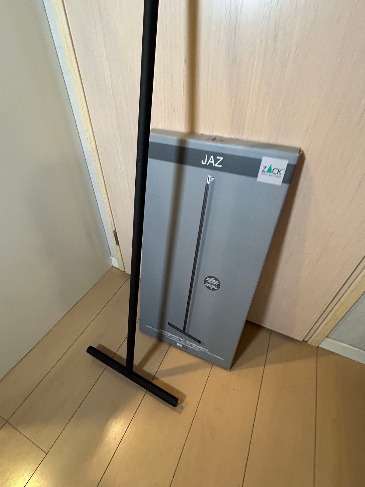 [SAMPLE] フロアスクイージー｜ZACK 40548 JAZ MB 水切りワイパー ロング浴室スクイージー 長さ120cm 幅32cm 18/10ステンレス製 マットブラック