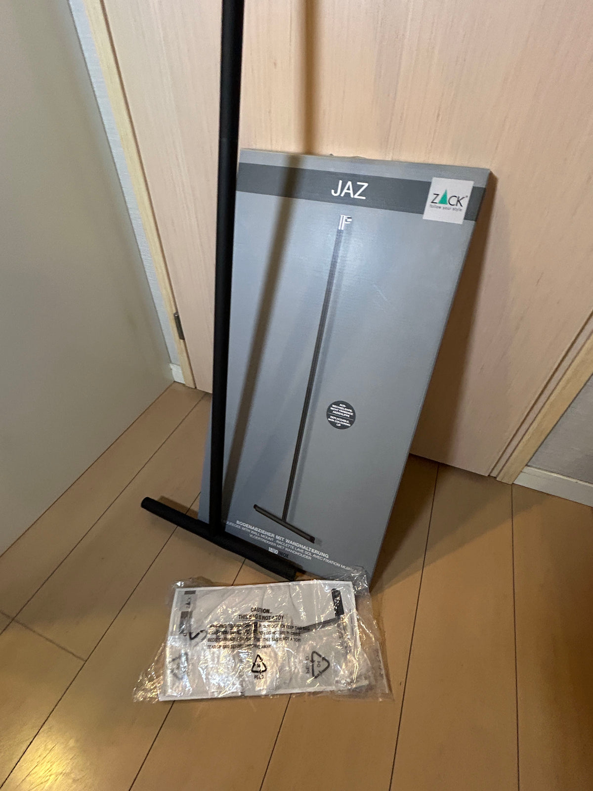 [SAMPLE] フロアスクイージー｜ZACK 40548 JAZ MB 水切りワイパー ロング浴室スクイージー 長さ120cm 幅32cm 18/10ステンレス製 マットブラック