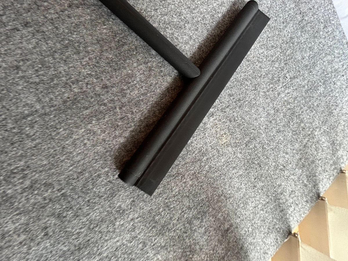 [SAMPLE] フロアスクイージー｜ZACK 40548 JAZ MB 水切りワイパー ロング浴室スクイージー 長さ120cm 幅32cm 18/10ステンレス製 マットブラック