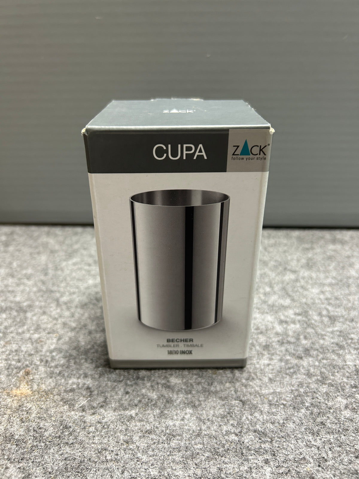 [SAMPLE] タンブラー｜ZACK 40081 CUPA MP コップ 高さ10cm 直径6.5cm 250ml 18/10ステンレス製 ミラーポリッシュ仕上げ